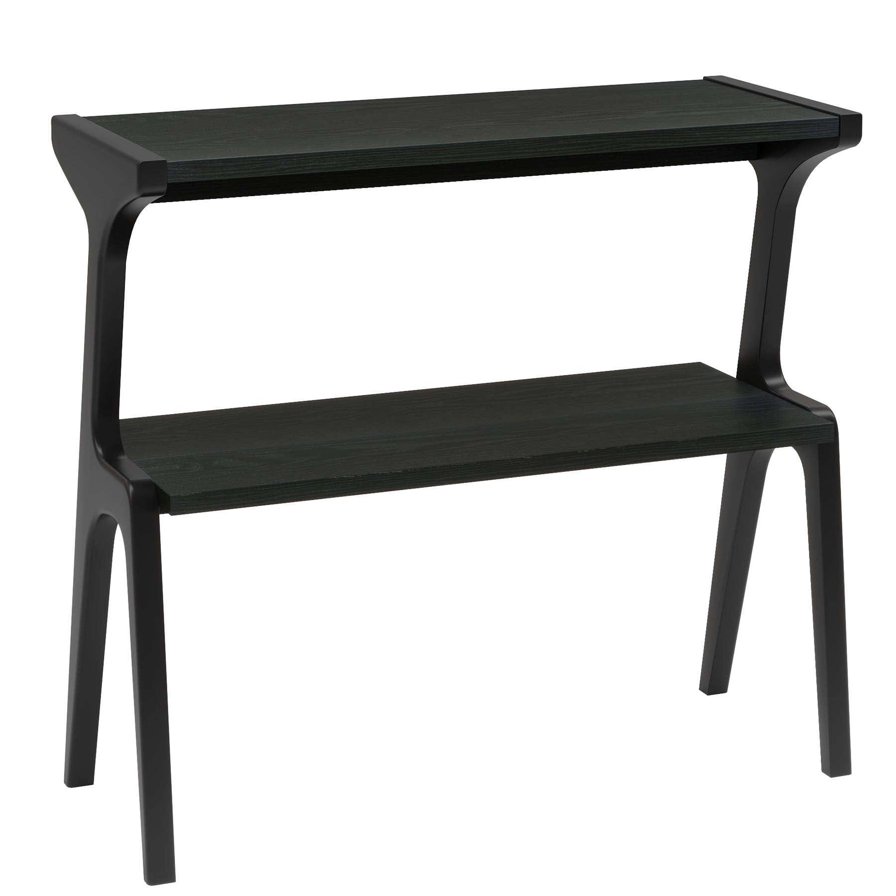 2 - Tier End Table, Slim Sofa Side Table with Storage Shelf Tribesigns