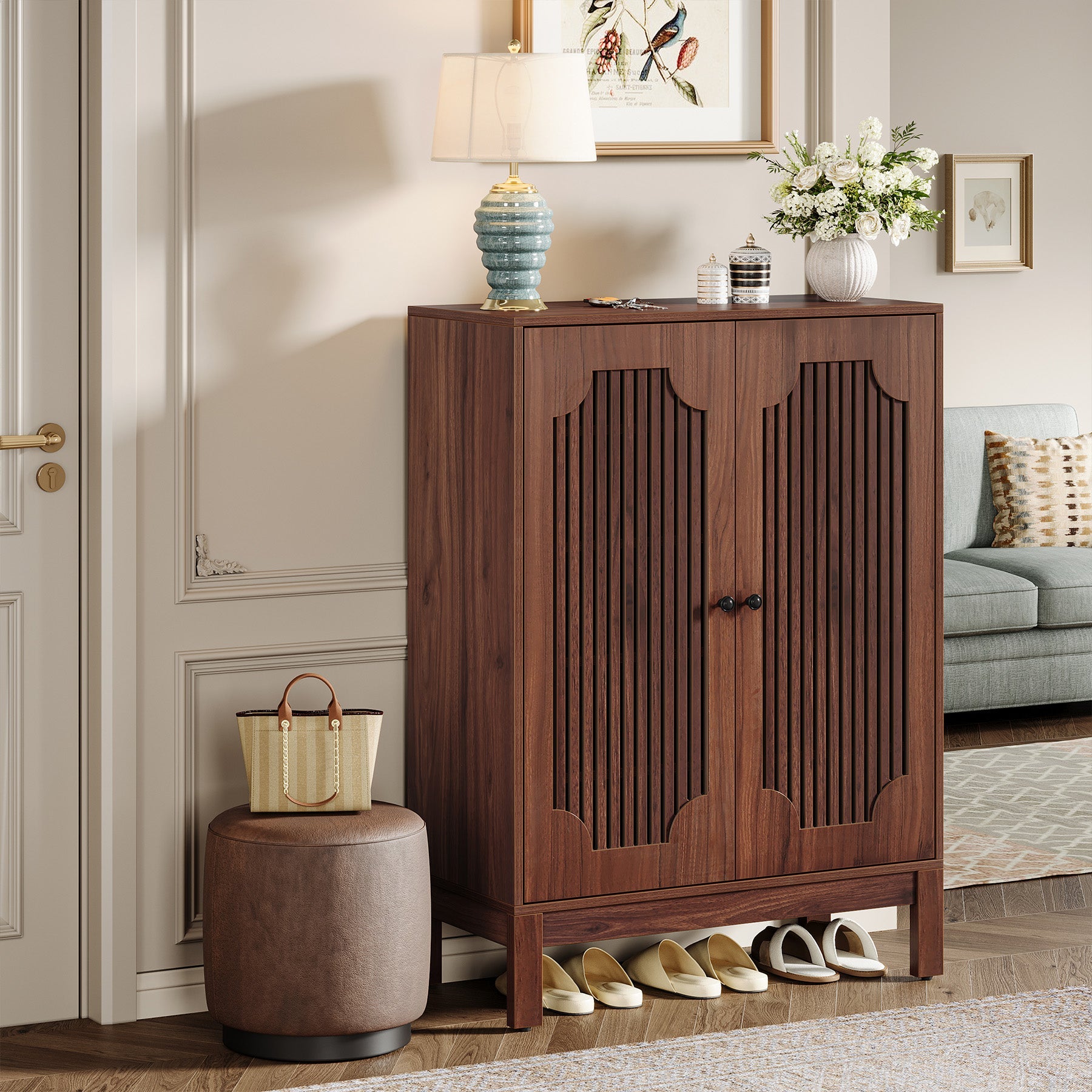 20 Pairs Shoe Cabinet, 6 - Tier Shoe Storage Organizer with Adjustable Shelves Tribesigns