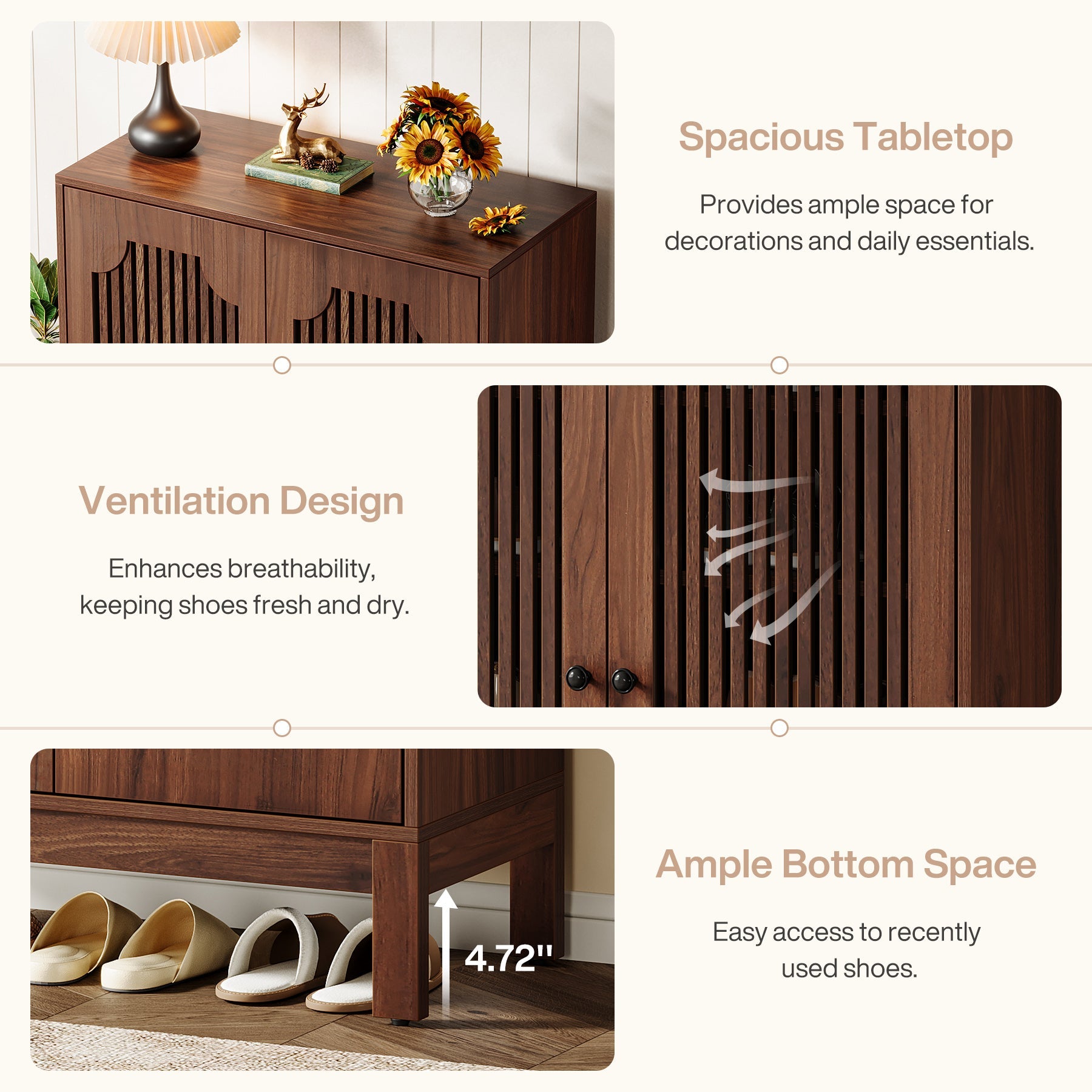 20 Pairs Shoe Cabinet, 6 - Tier Shoe Storage Organizer with Adjustable Shelves Tribesigns