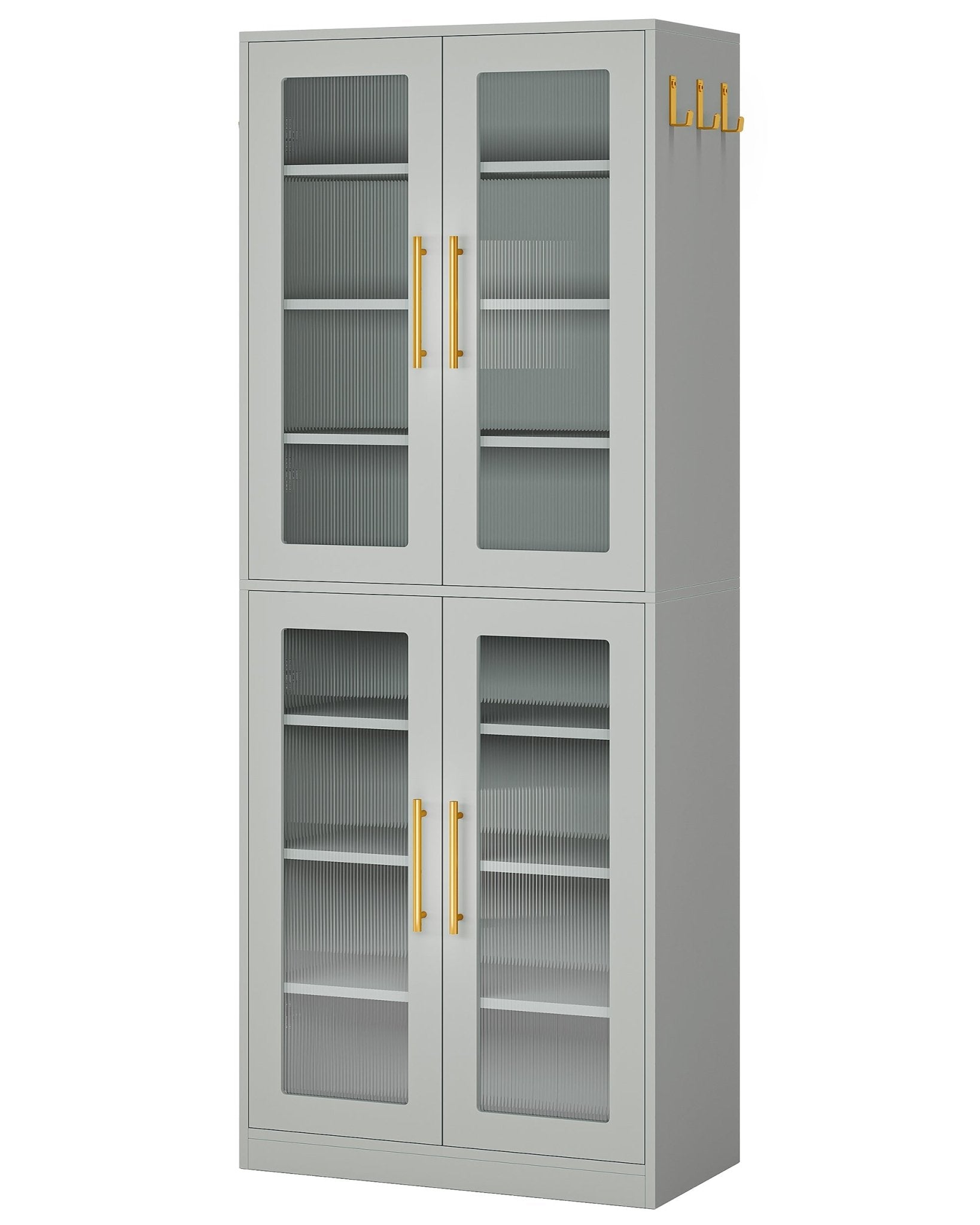 Freestanding Shoe Cabinet with Acrylic Doors and LED Lights Tribesigns