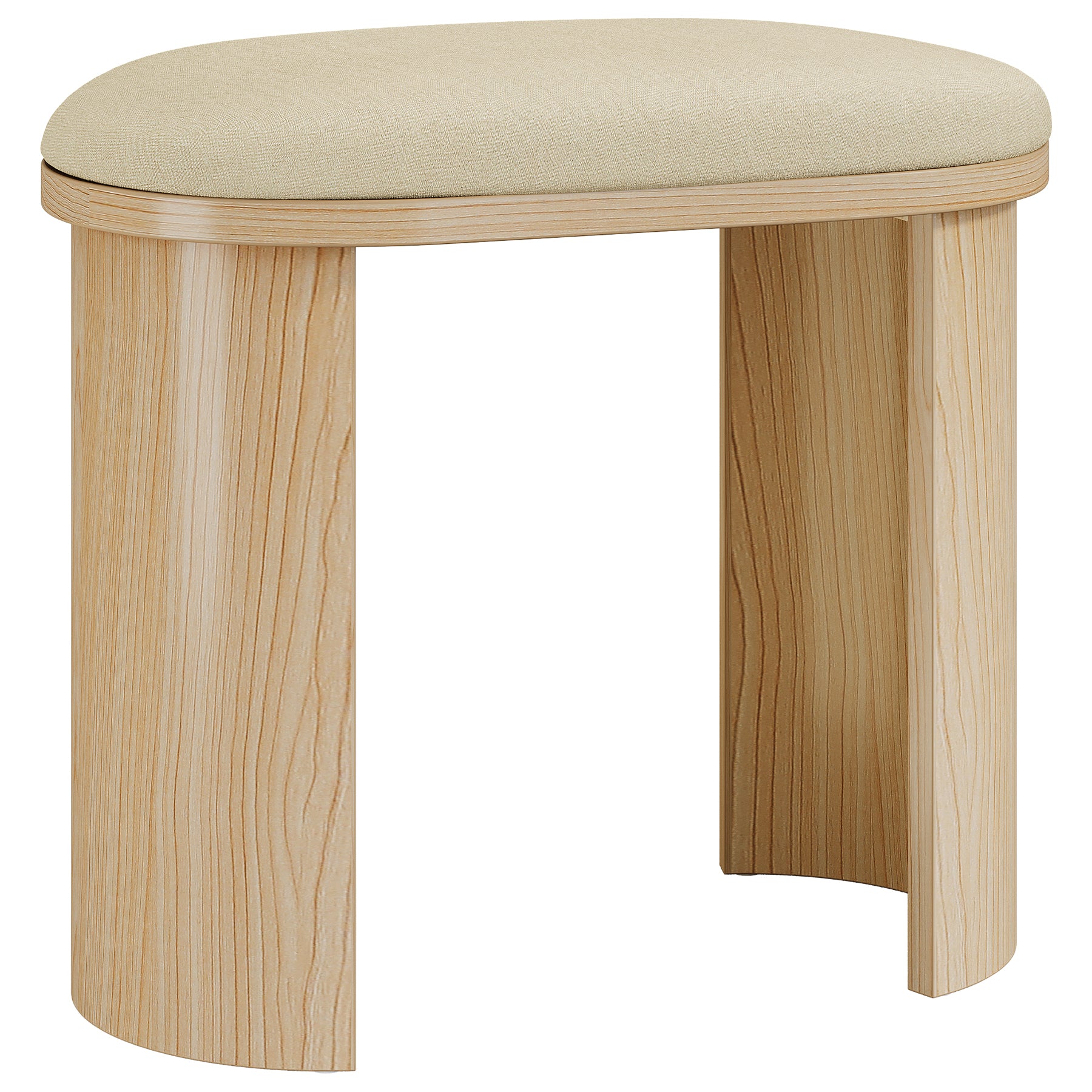 23.6" Vanity Stool Chair, Ottoman Stool Foot Rest for Couch with Cushion