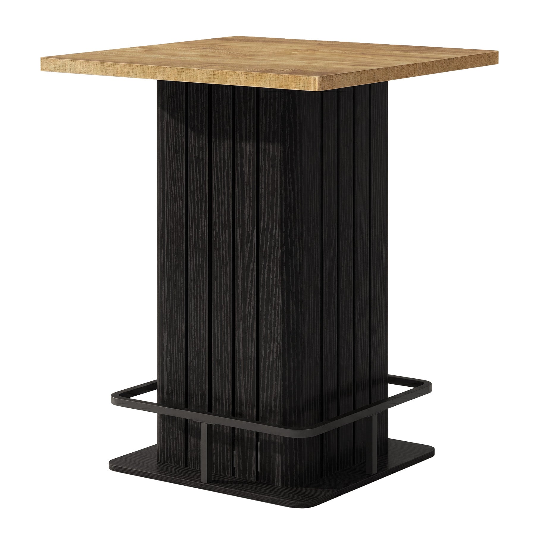 Square Bar Table for Home Kitchen, 37.8" H Counter-Height Dining Table Seats 2