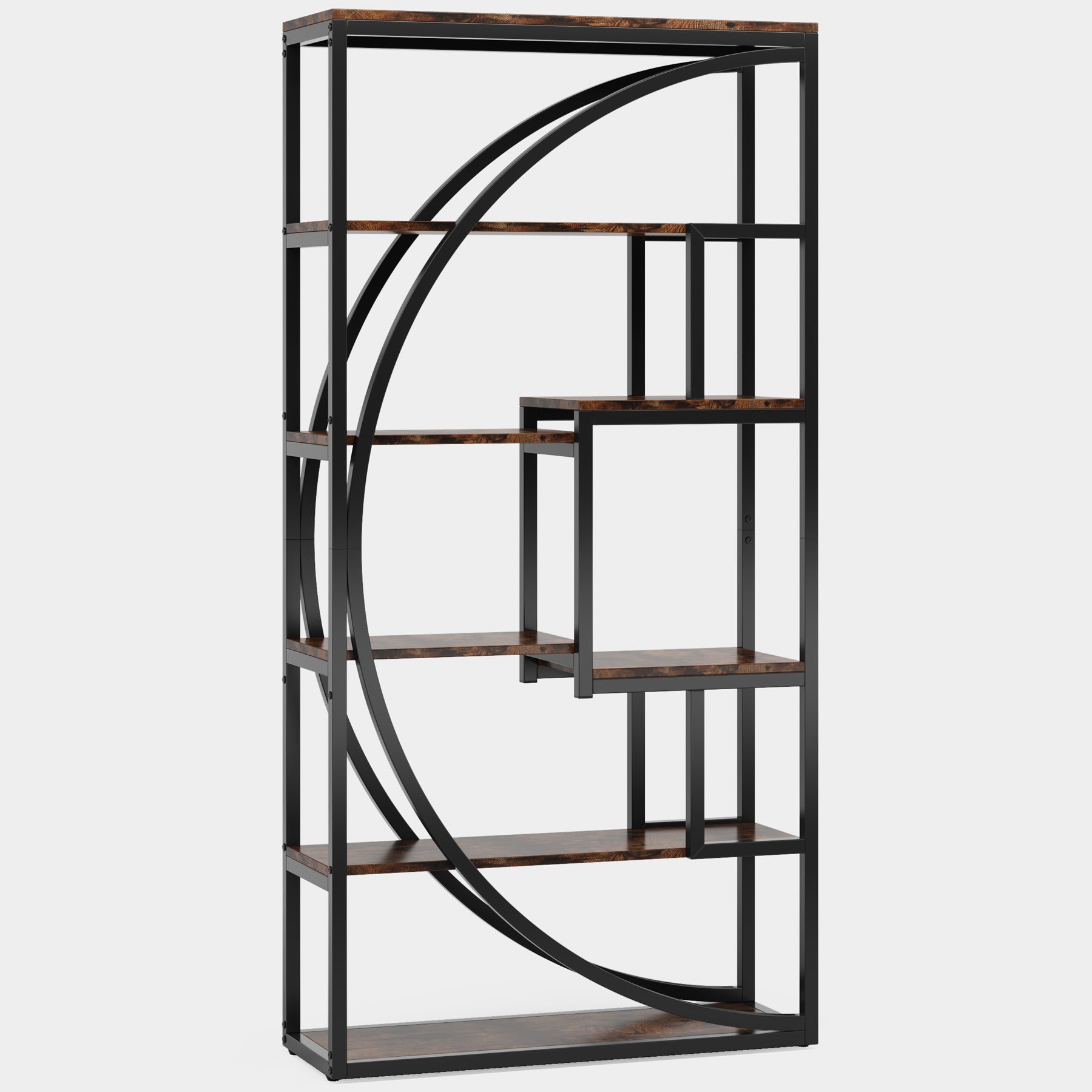 Tribesigns Bookshelf, Industrial Bookcase with 8 Open Storage Shelf Tribesigns