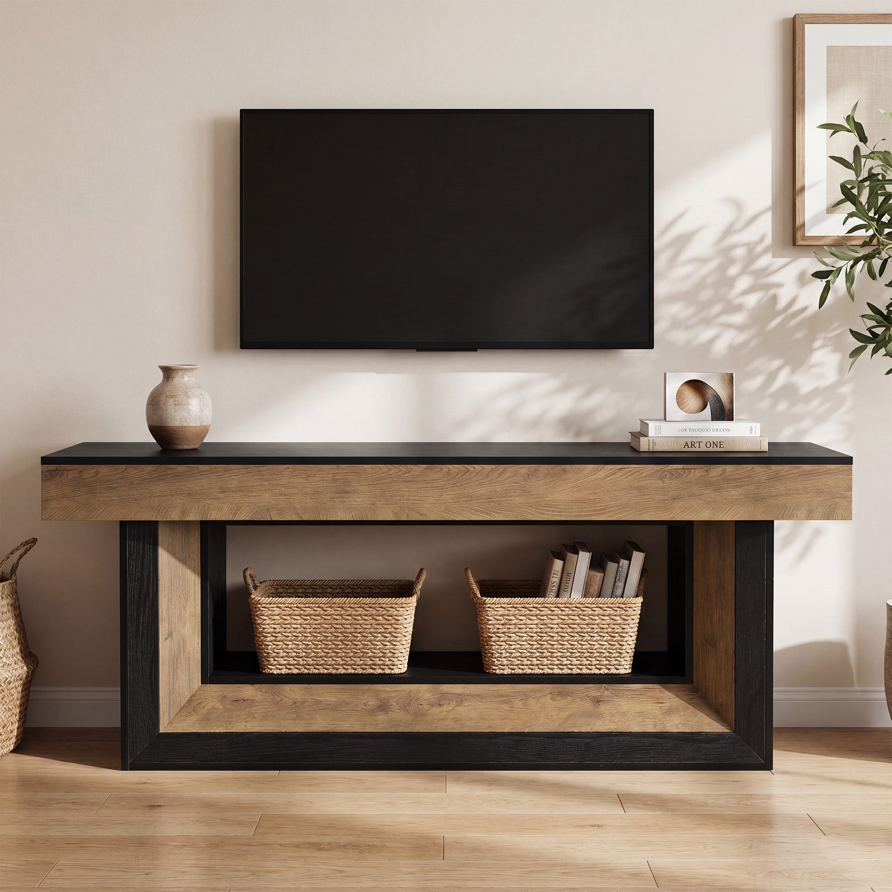 63" Modern TV Stand, Media Console Entertainment Center