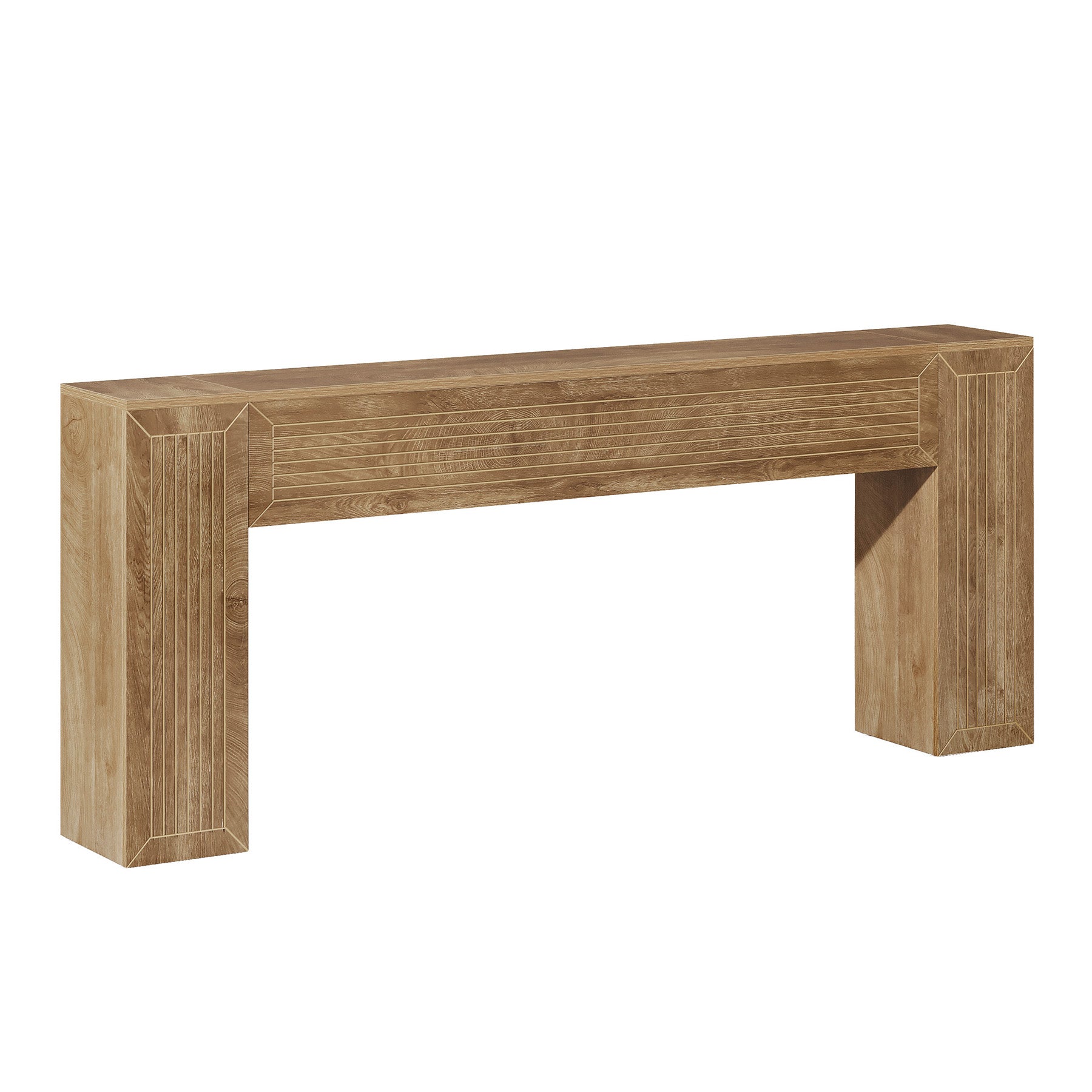 79" Extra Long Console Table, Modern Farmhouse Entryway Sofa Table with Fluted Legs