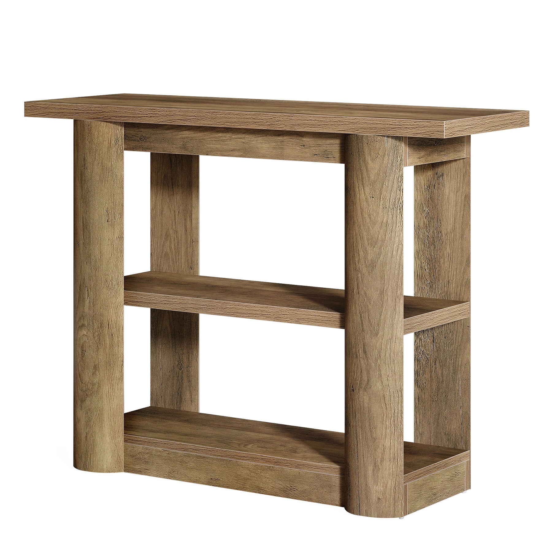 47" Narrow Console Table with Shelves, 3-Tier Entryway Sofa Table with Thick Frame for Hallway & Living Room