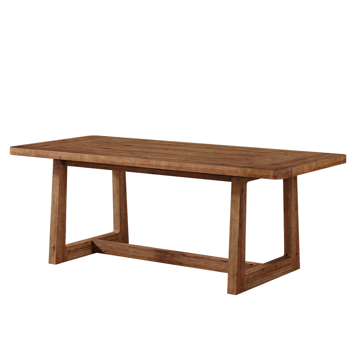 71" Solid Wood Dining Table for 6-8, Farmhouse Kitchen Table with Thickened Tabletop