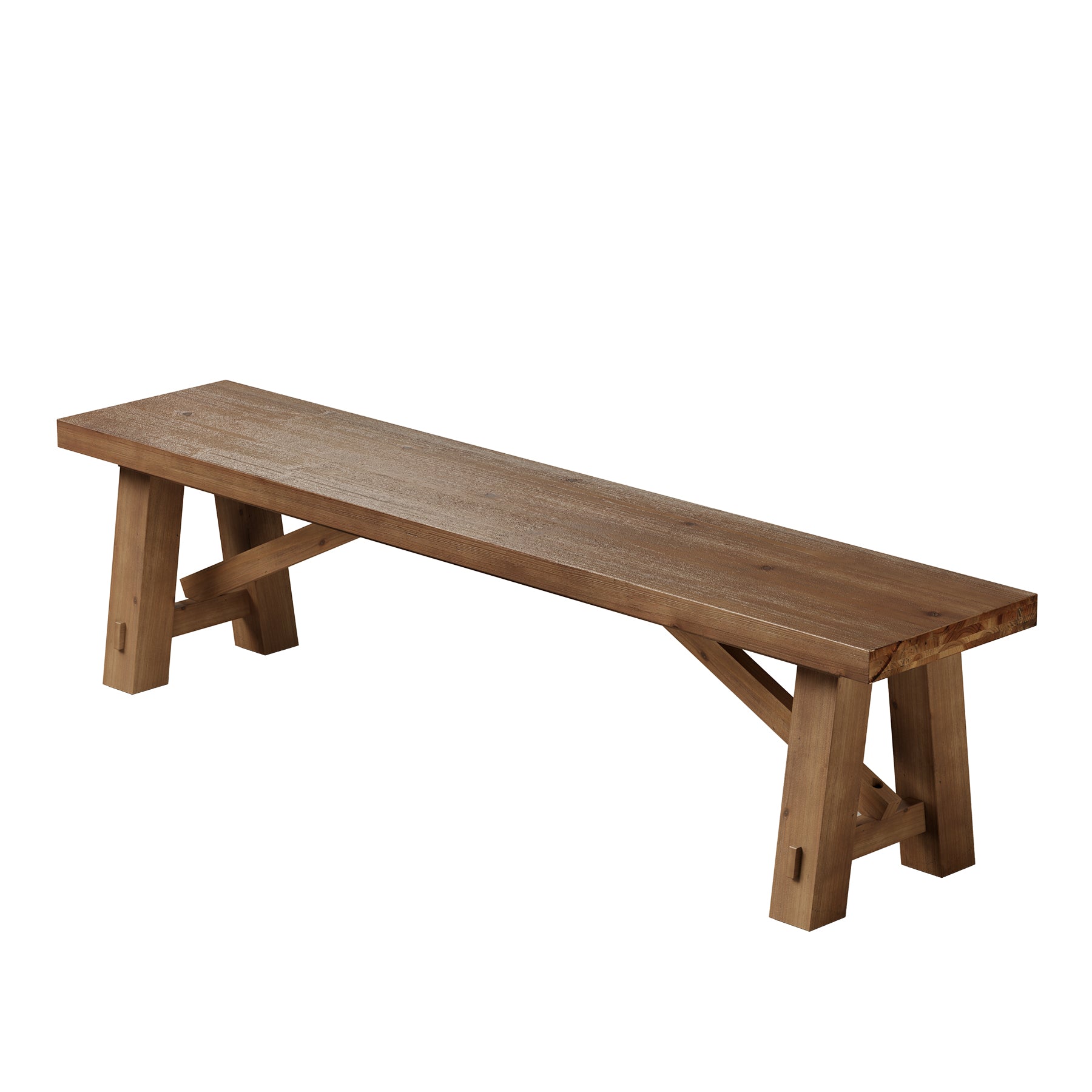 71" Solid Wood Entryway Bench, Narrow Shoe Bench End of Bed Bench for Hallway