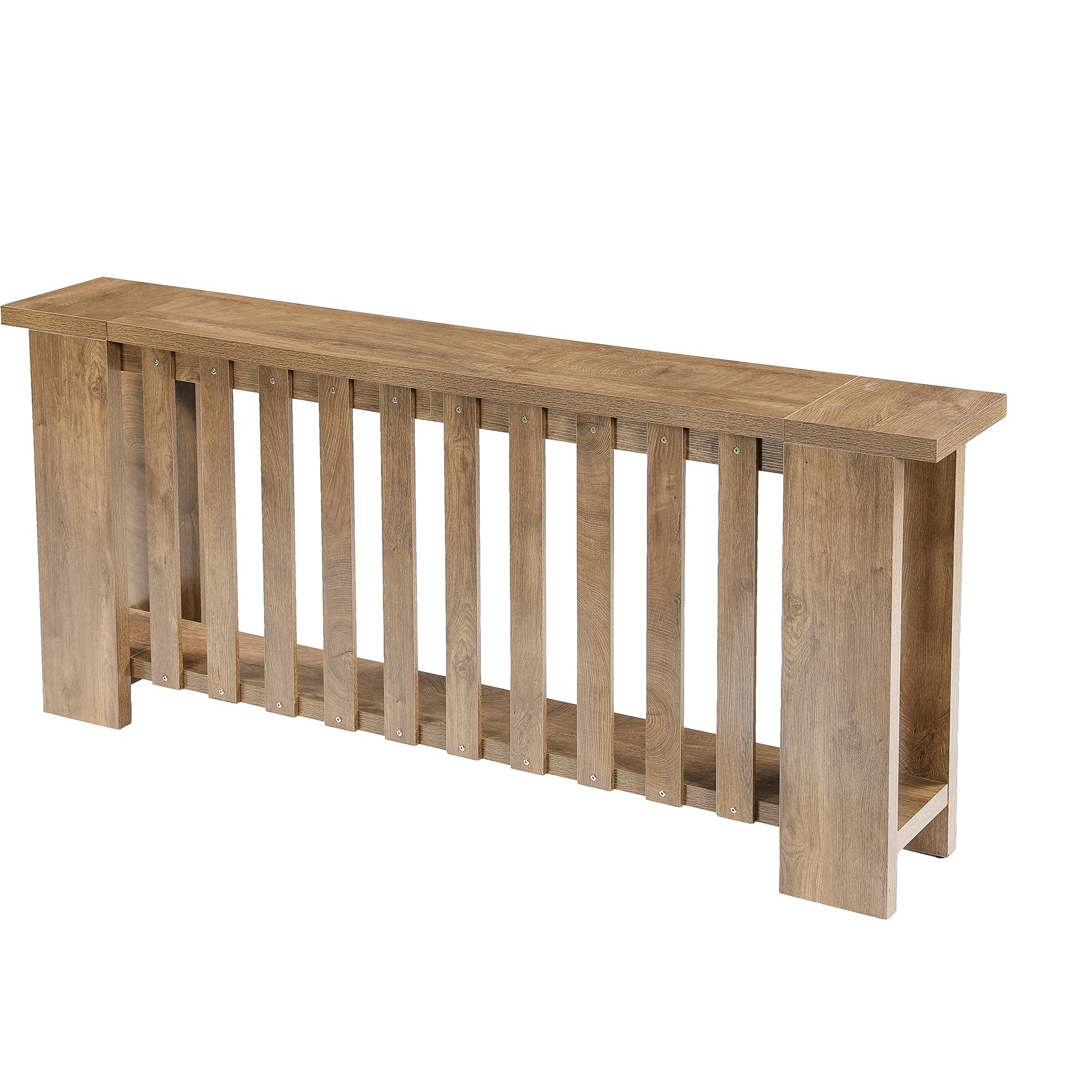 78" Extra Long Console Table with Storage Shelves, Hallway Living Room