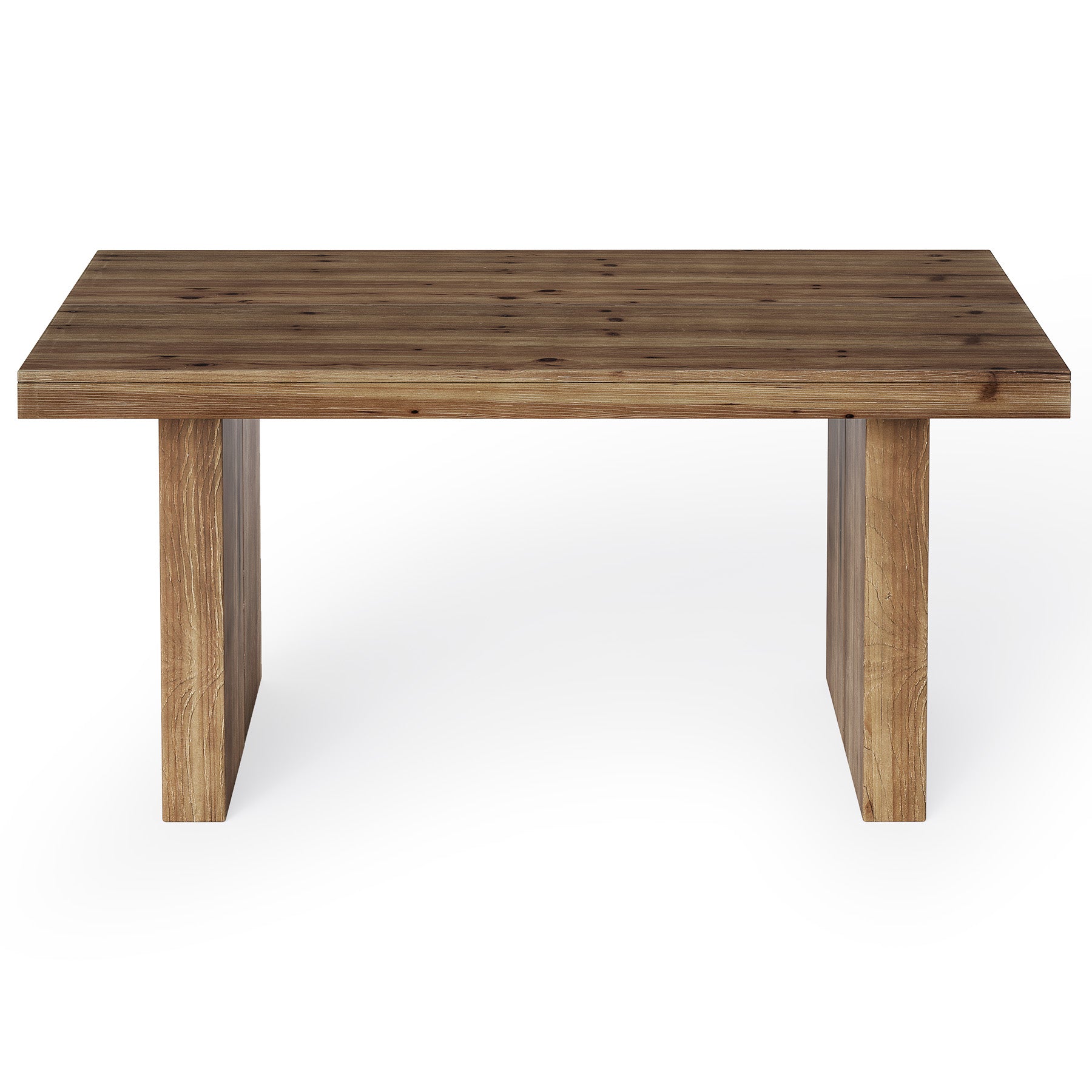 63" Rectangle Dining Table, Farmhouse Solid Wood Kitchen Dinner Table for 4-6 People