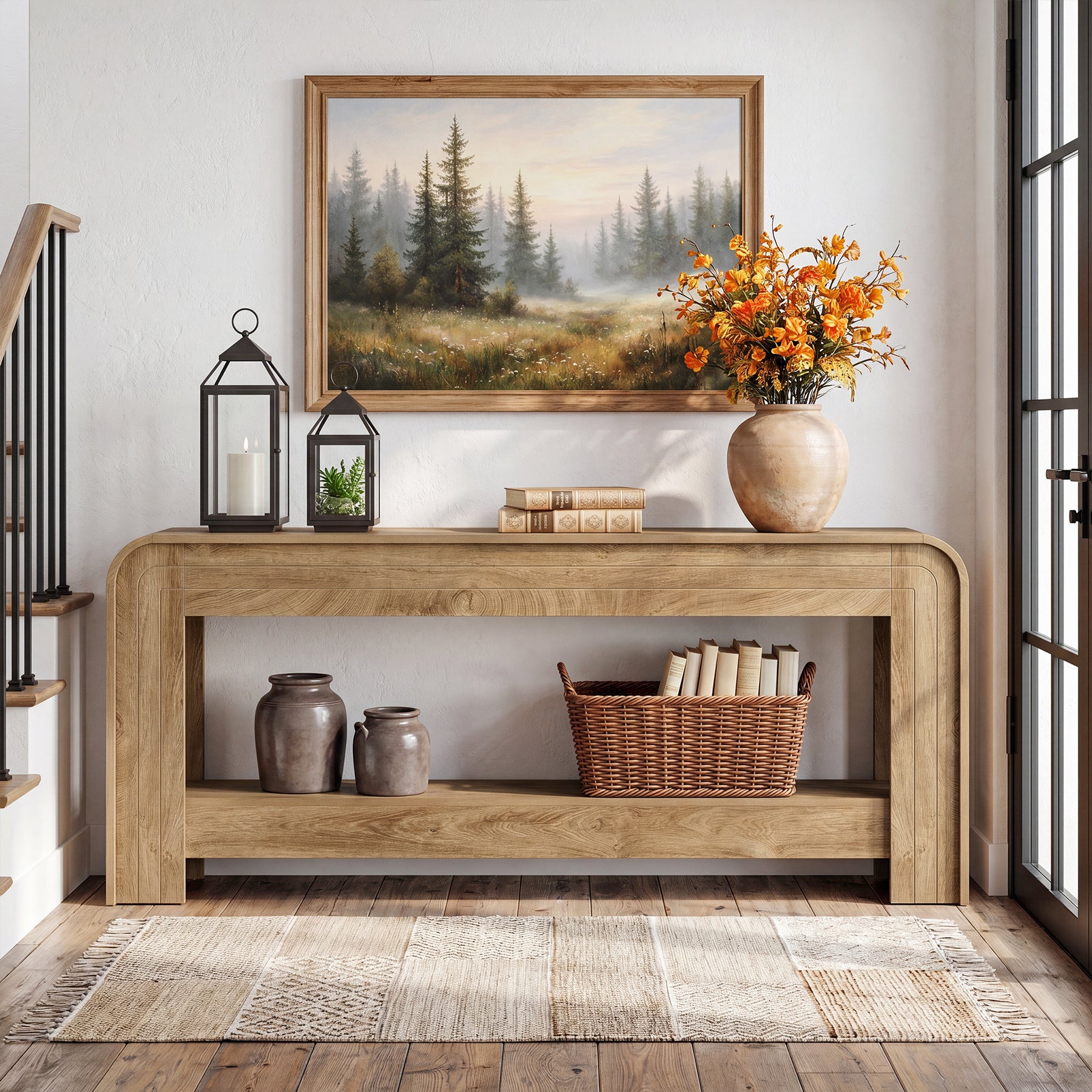 78.74" Extra Long Console Table with Storage