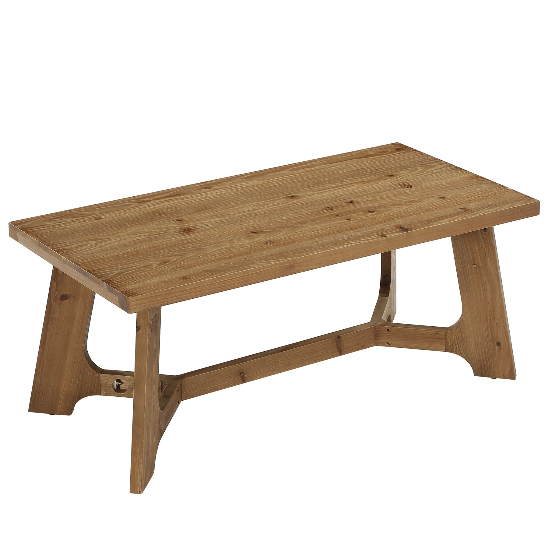 47" Solid Wood Coffee Table, Farmhouse Center Table for Living Room