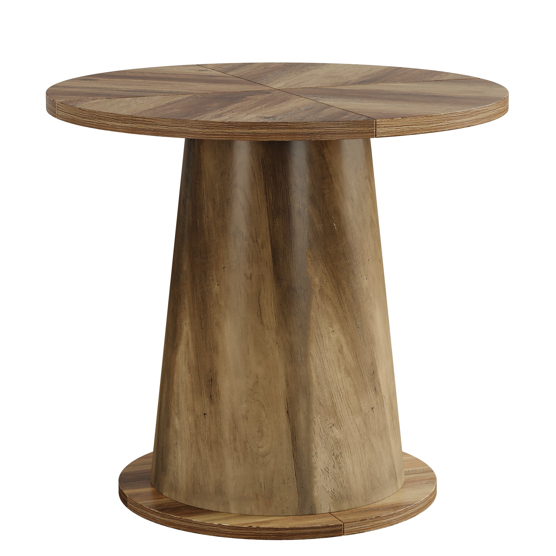 31.5" Small Round Dining Table, Kitchen Table with Sturdy Base for 2-4 People