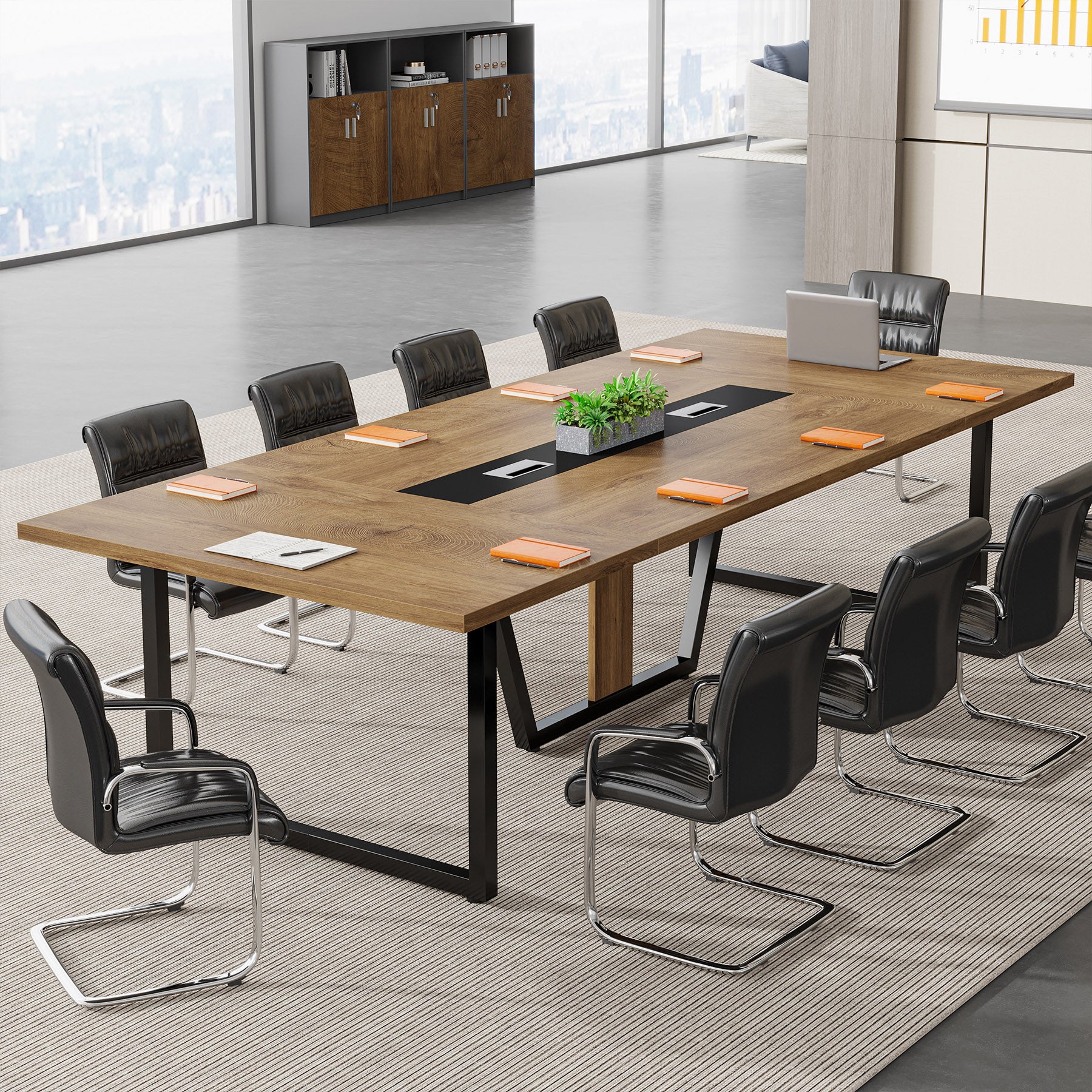 8FT Conference Table, 94.49" Large Meeting Table for 10 People