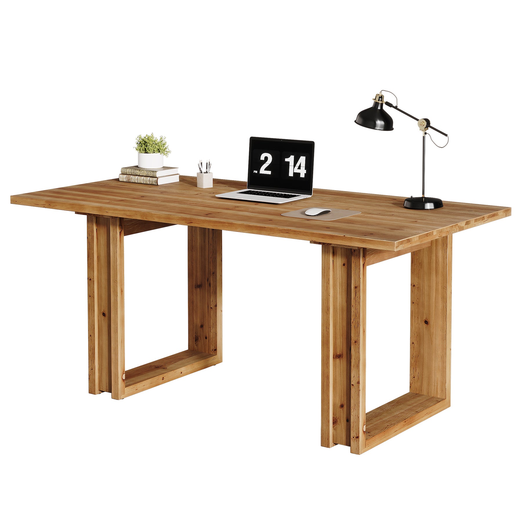 Tribesigns 63-Inch Executive Desk, Large Solid Wood Desk for Home Office