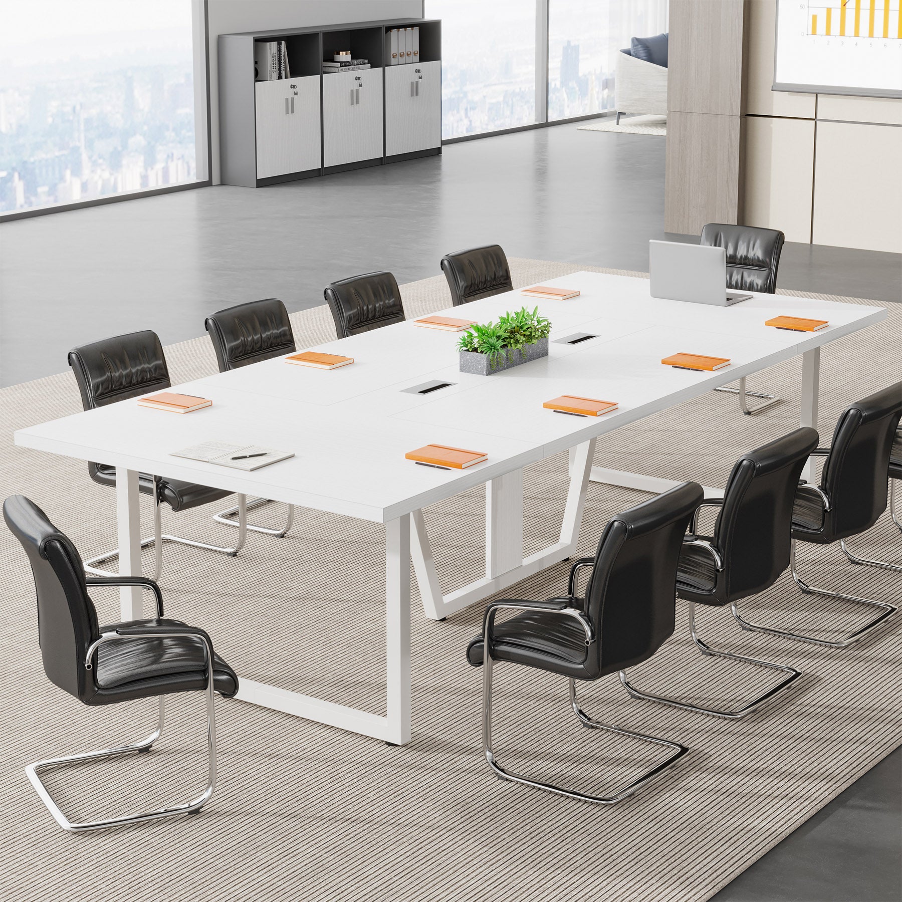 8FT Conference Table, 94.49" Large Meeting Table for 10 People