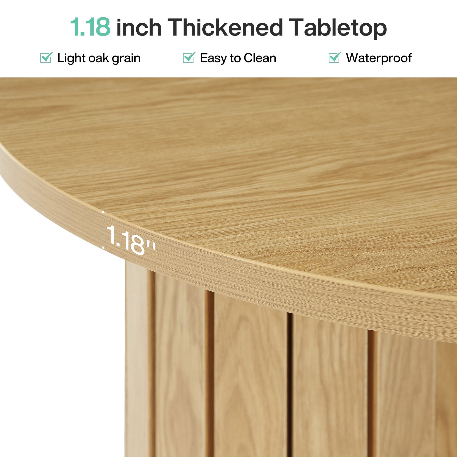 31.5" Circle Coffee Table, Small Accent Center Table with Three-lobed Grille Base for Living Room