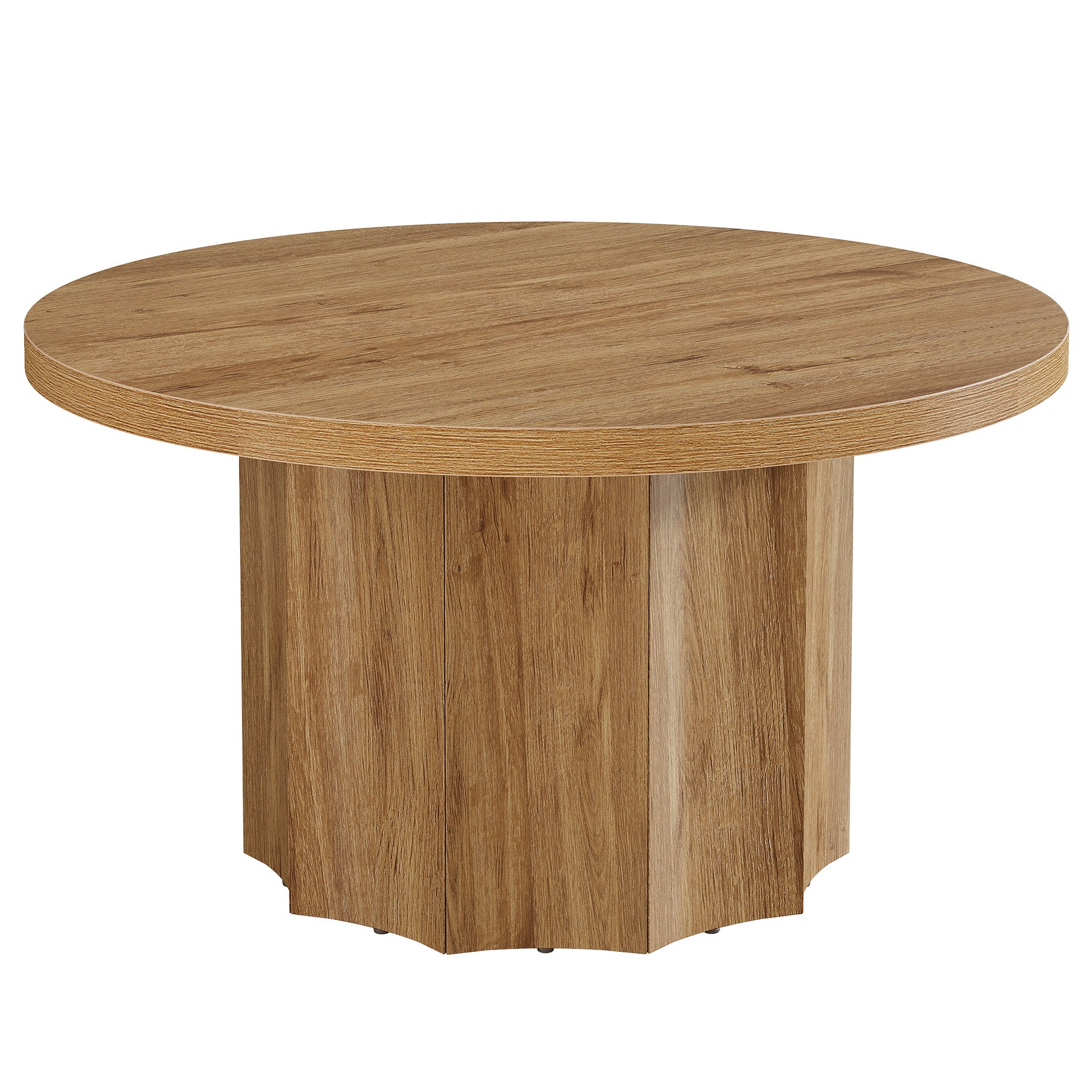 31.5" Coffee Table, Modern Center Table Accent Cocktail Tables with Fluted Base