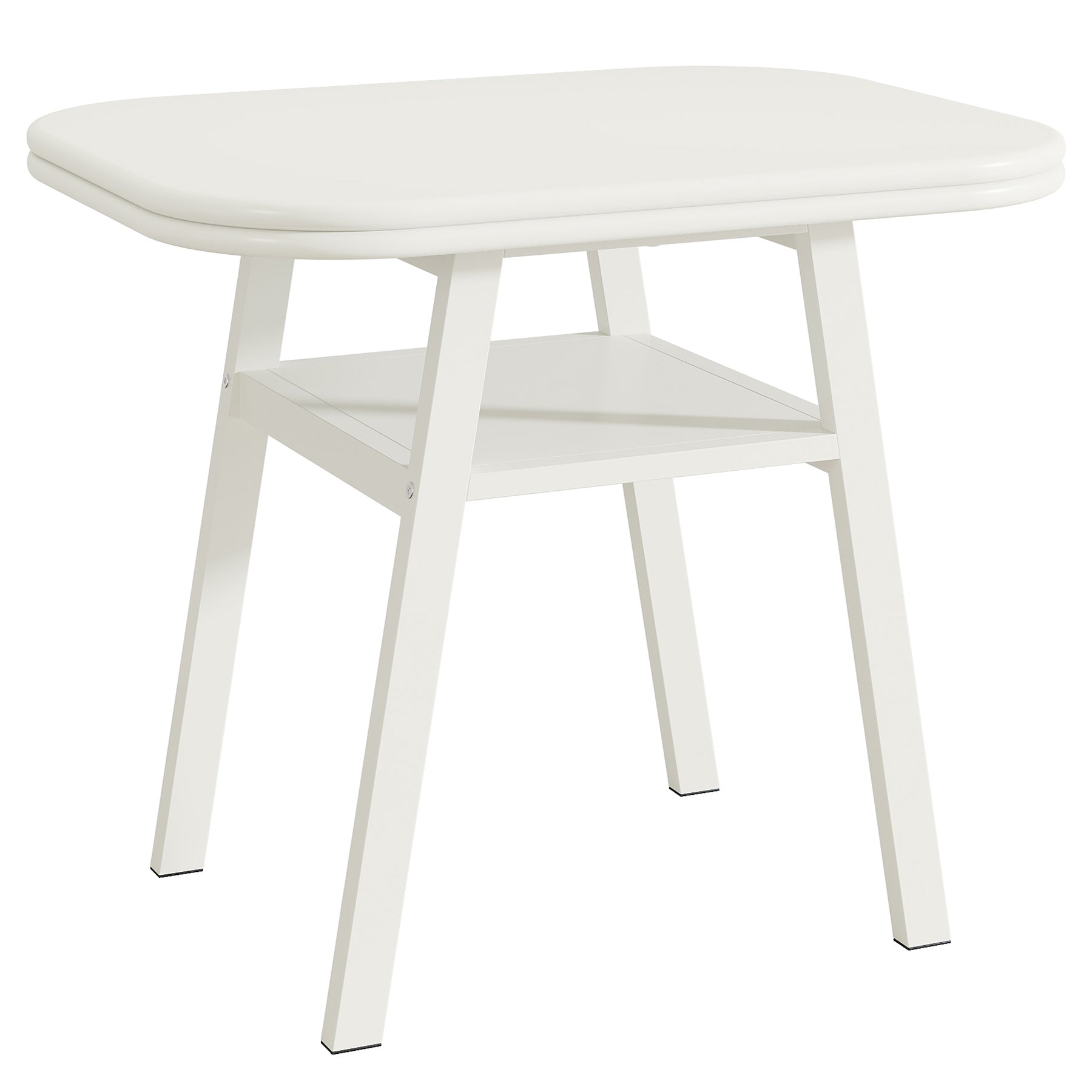 31.5" Dining Table, Small Modern Kitchen Table with Storage Shelf for 2-4 People