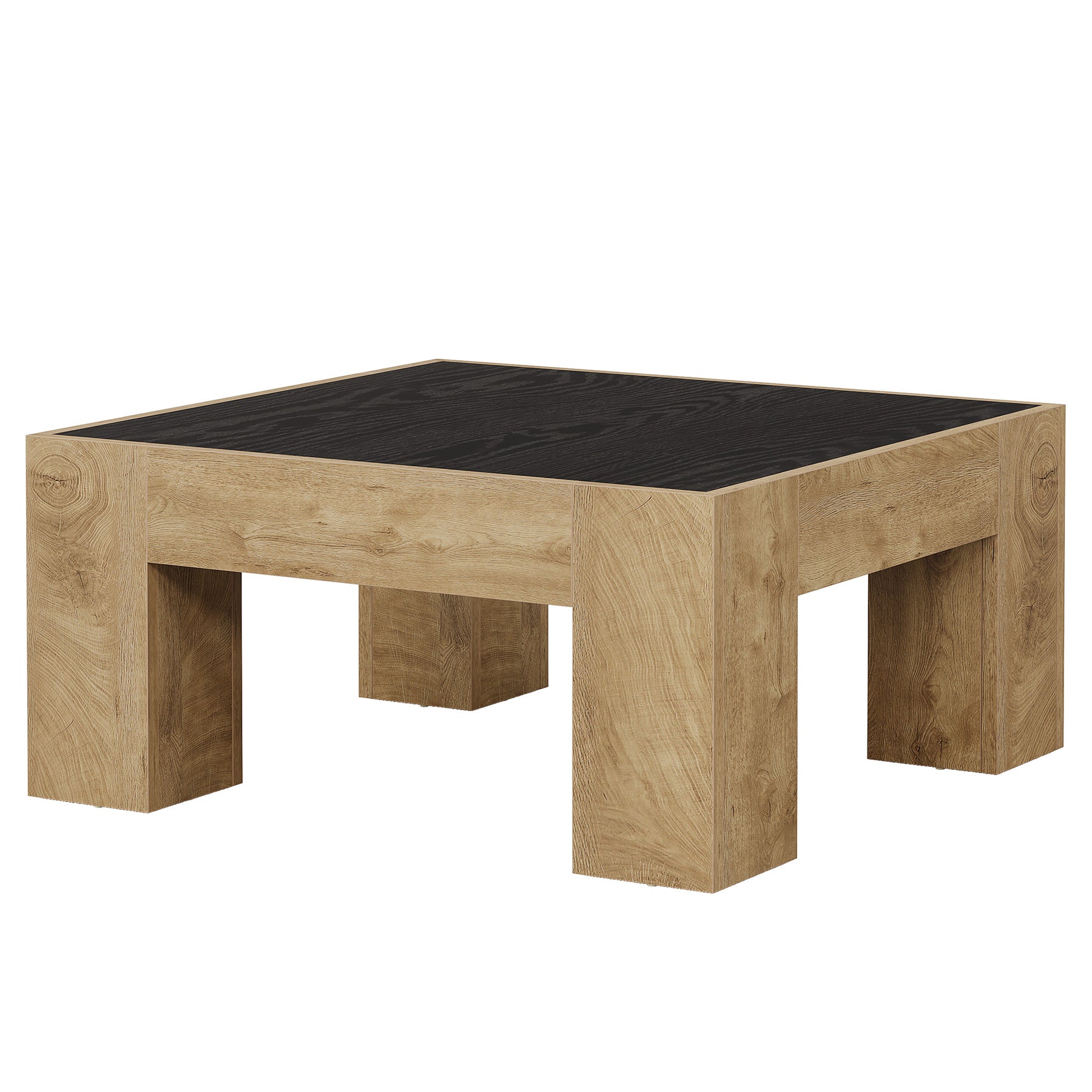 31.5" Square Coffee Tables, Farmhouse Center Table with Sturdy Legs