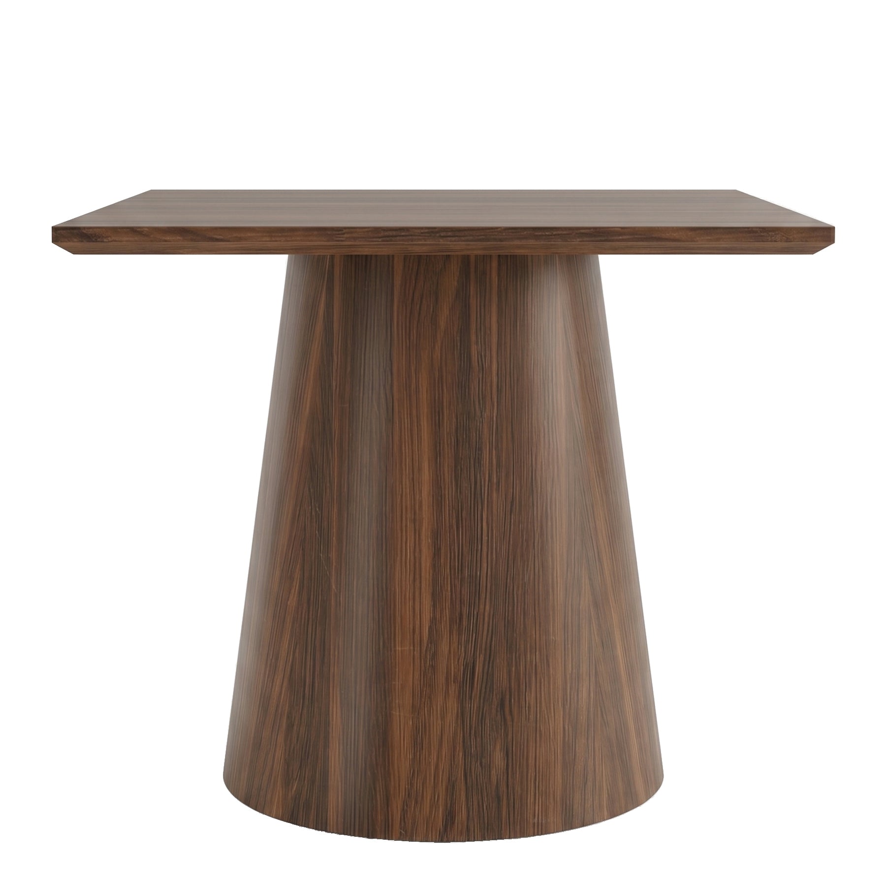 31.5" Square Dining Table, Mid-Century Modern Kitchen Table with Pedestal Base