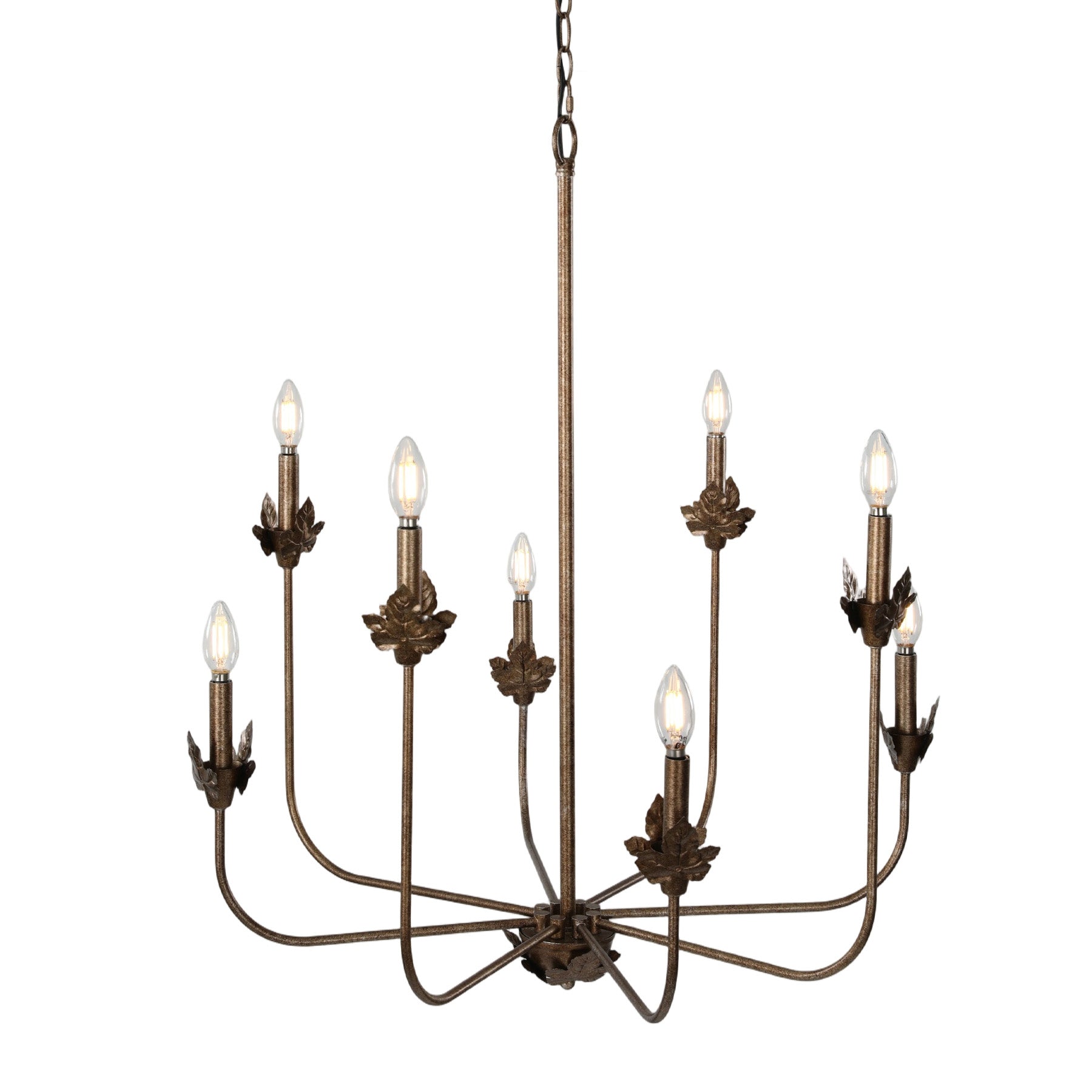 8-Light Chandeliers, 27" Ceiling Light Fixture Pendant Light with Adjustable Chain