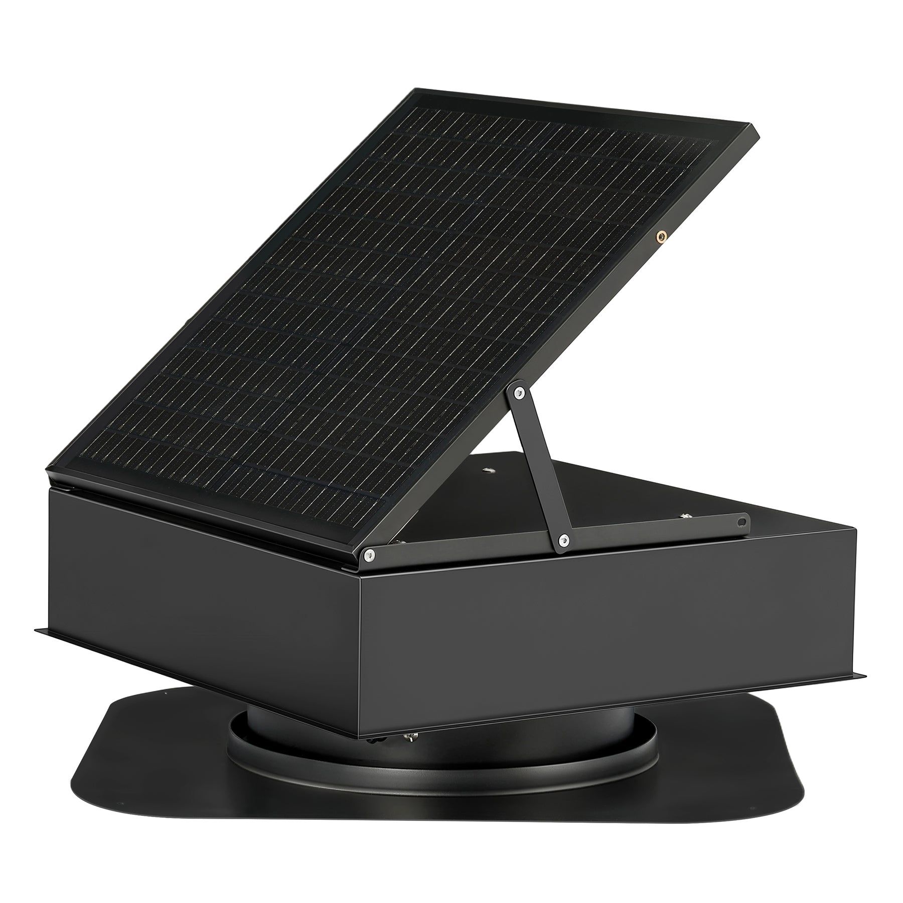 35W Solar Attic Fan, 2800 CFM Smart Roof Vent Built-in Temperature Sensors