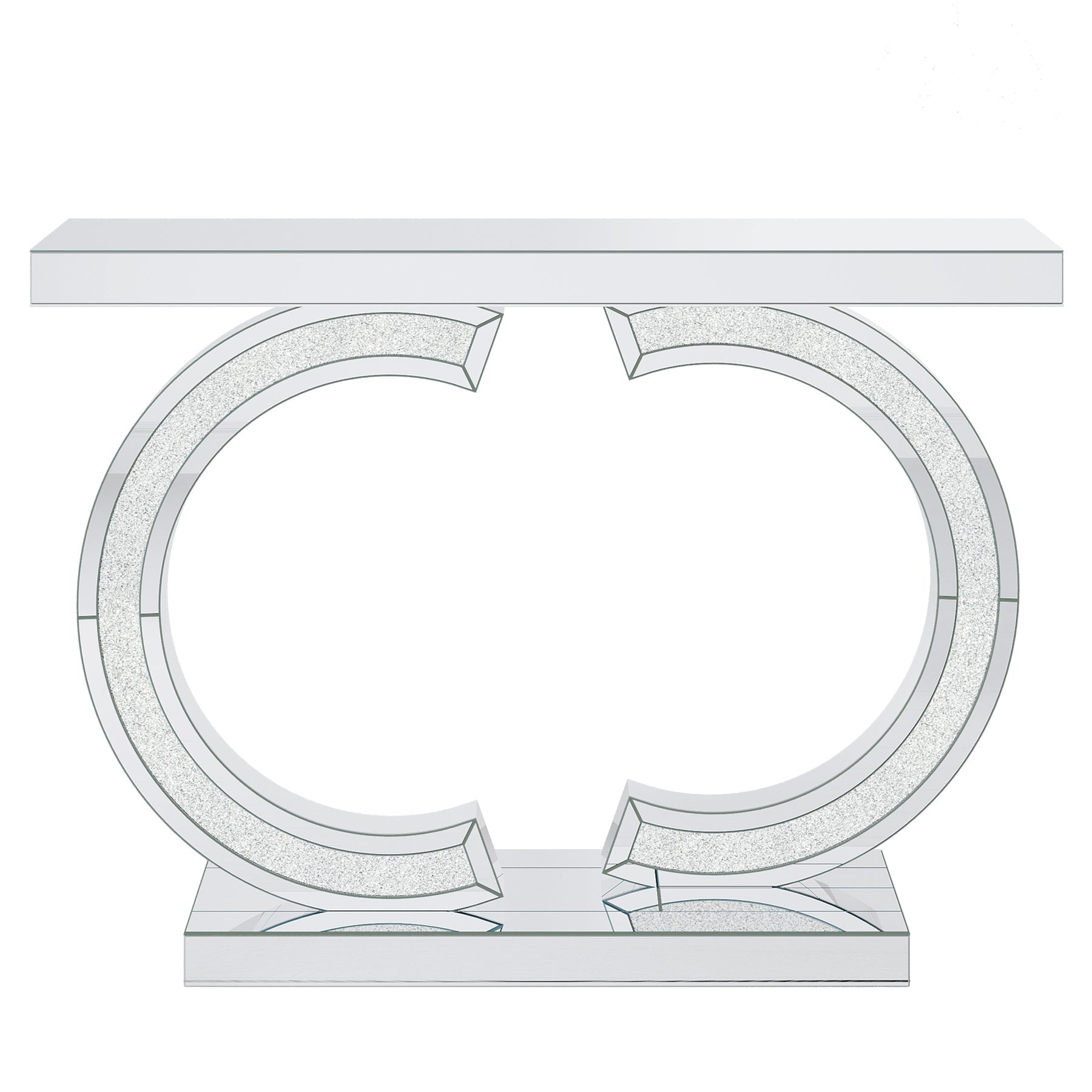 39" Console Table, Modern Mirrored Sofa Table Hallway Table Tribesigns