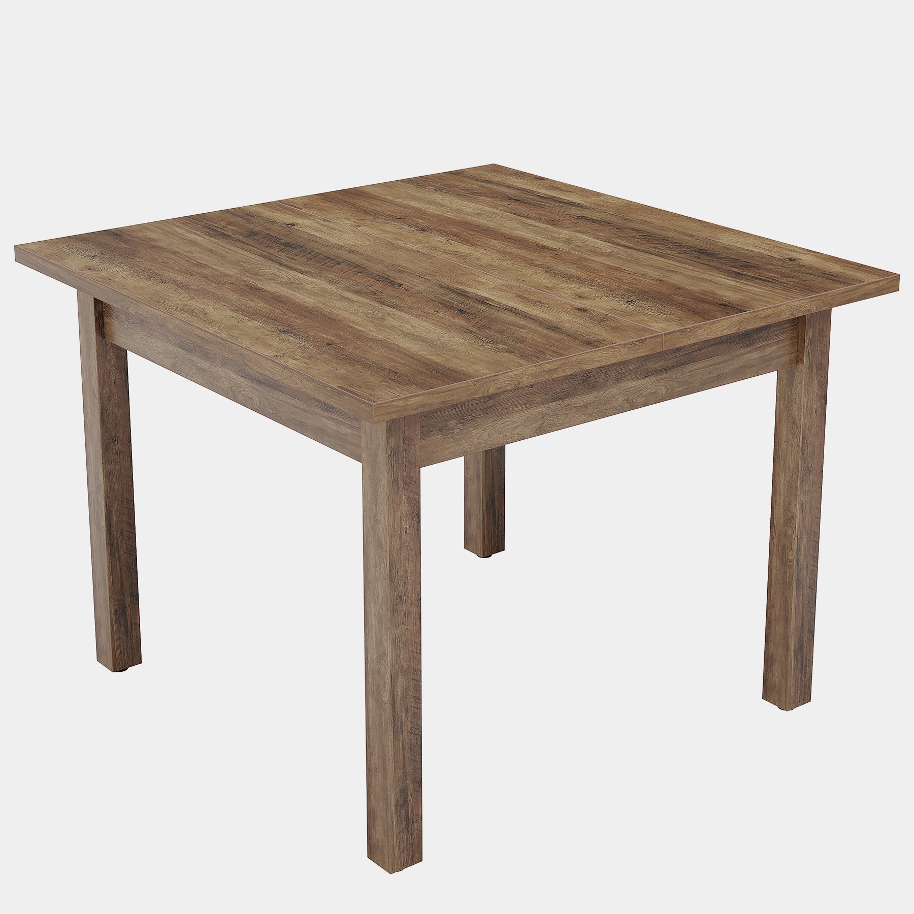 39.4'' Square Dining Table Kitchen Table with Solid Wood Legs for 4 Tribesigns