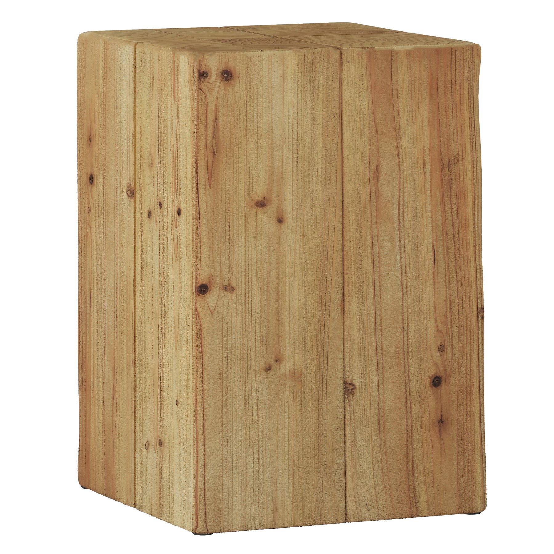 Solid Wood End Table, 23.6" Square Side Table for Living Room