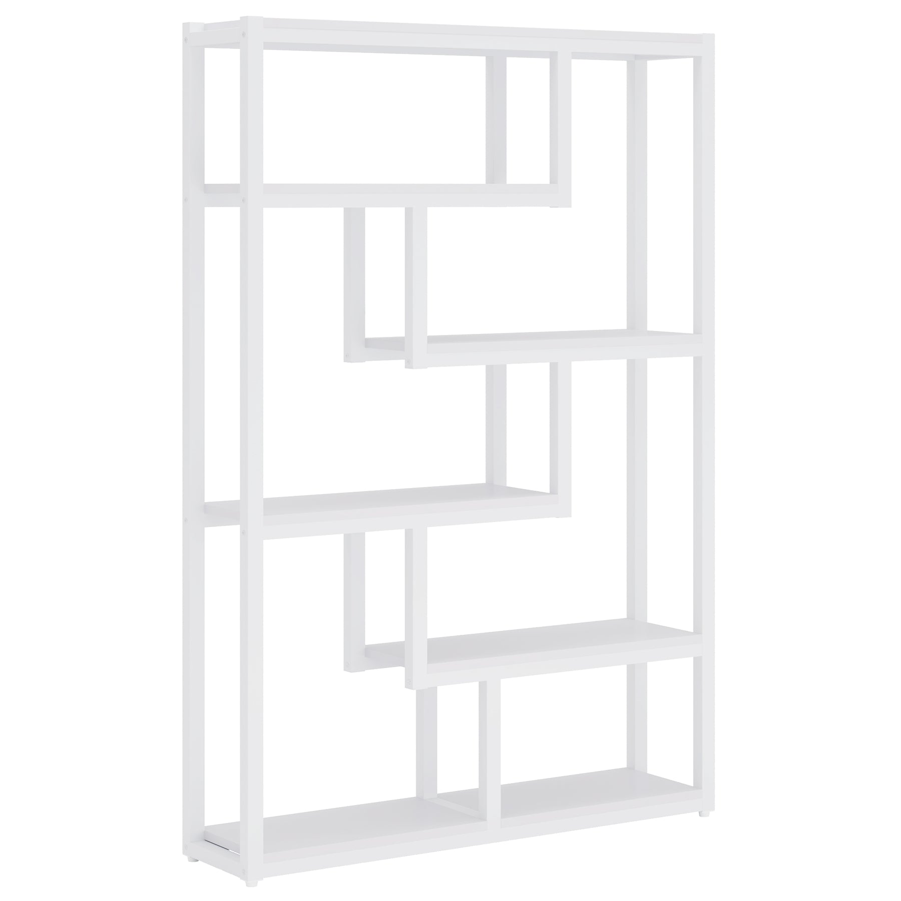 5-Tier Bookshelf, 69" Industrial Etagere Bookcase with Staggered Shelves