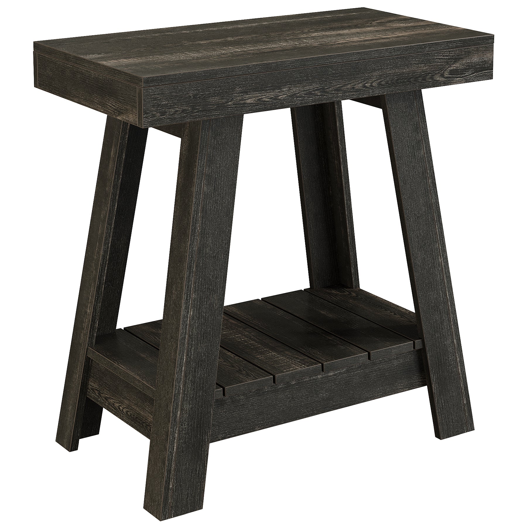 2 - Tier End Table, Slim Sofa Side Table with Storage Tribesigns