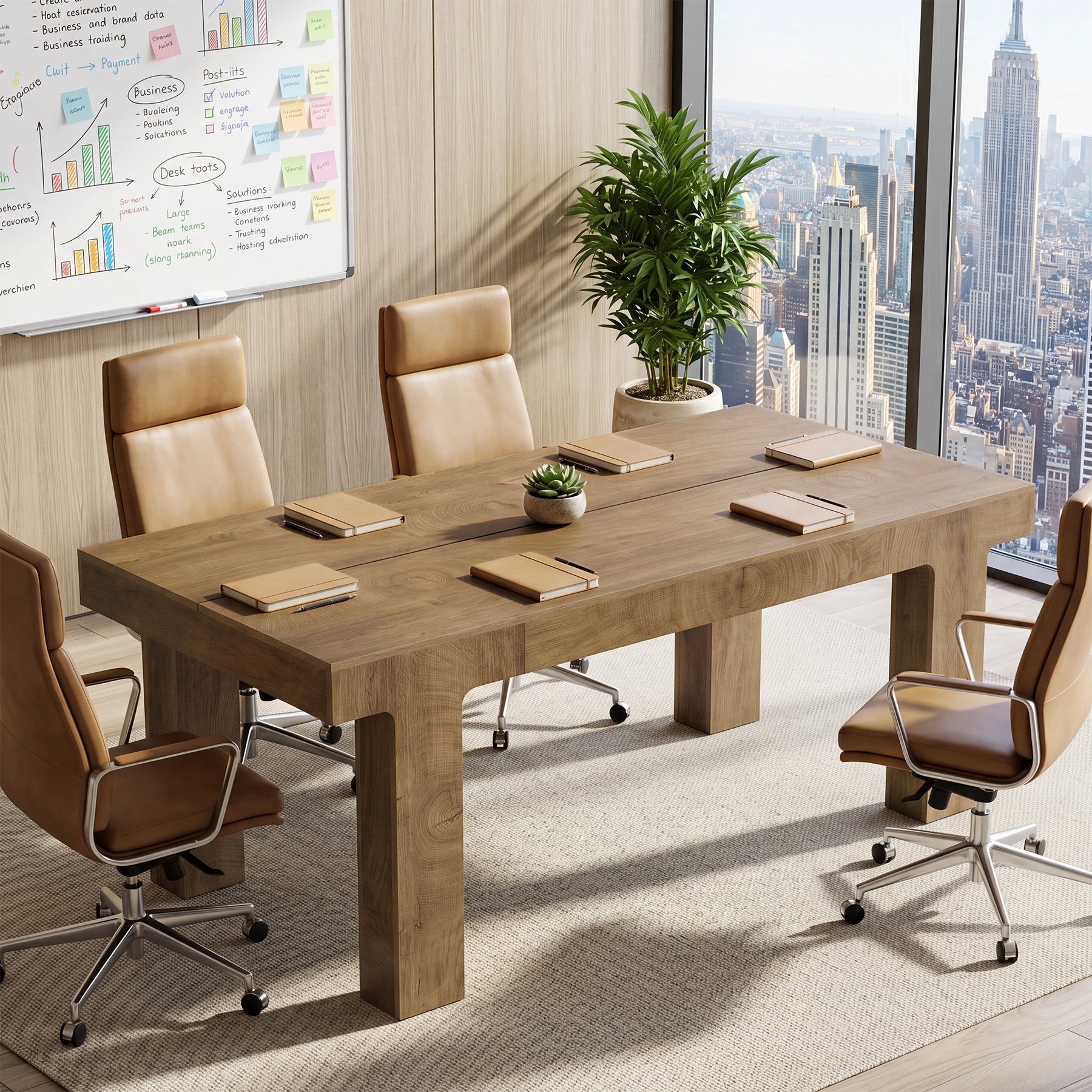 63" Executive Desk, Modern Computer Desk with Curved Edge for Home Office