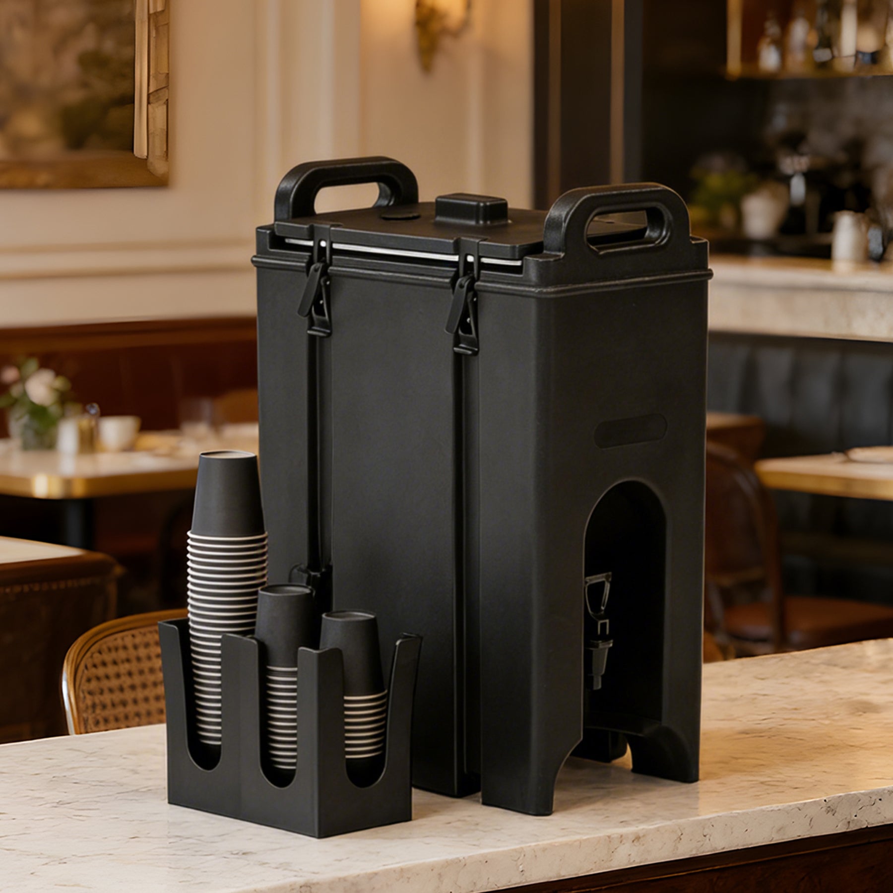 5 Gallon Insulated Beverage Dispenser - Commercial Hot & Cold Drink Server