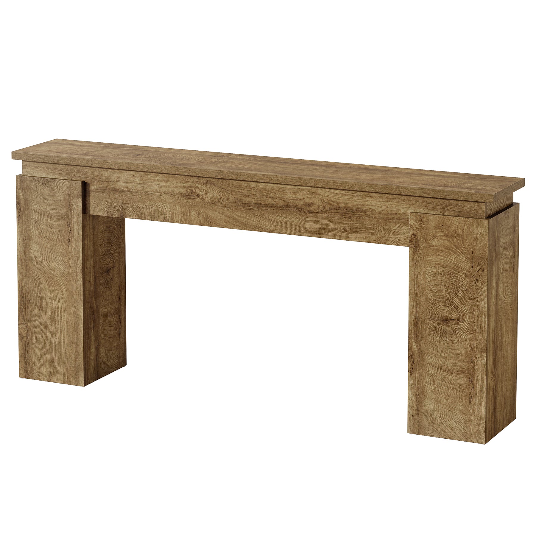 63" Farmhouse Console Table with Open Shelf, Narrow Sofa Table for Entryway, Hallway, or Behind Couch