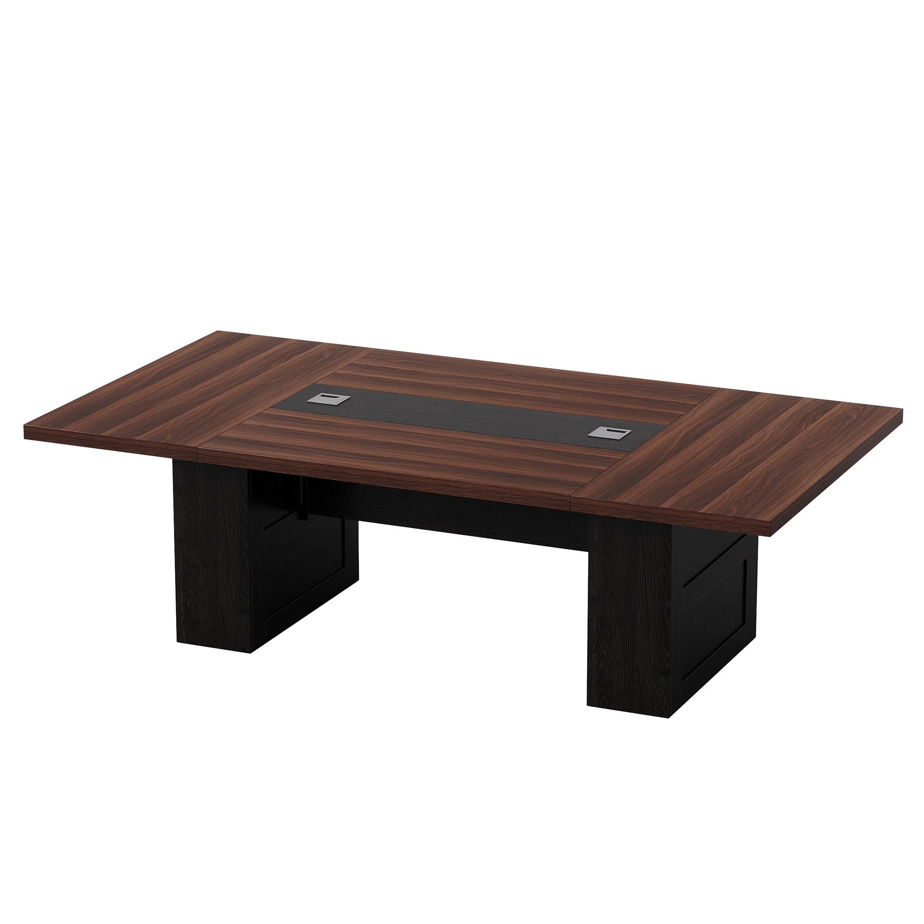 8 FT Conference Table for 8-10 People, 94.5” Meeting Room Table with Cable Management