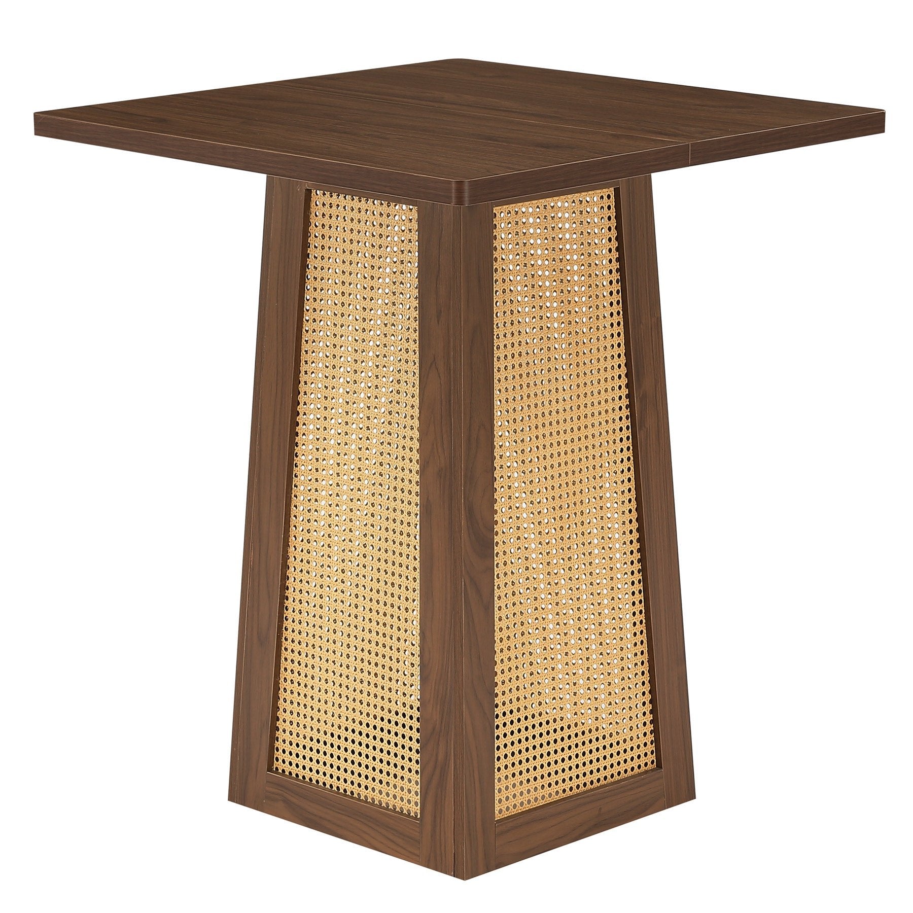 31.5" Square Bar Table for 2–4, Counter Height Pub Table with Pedestal Base for Home Bar