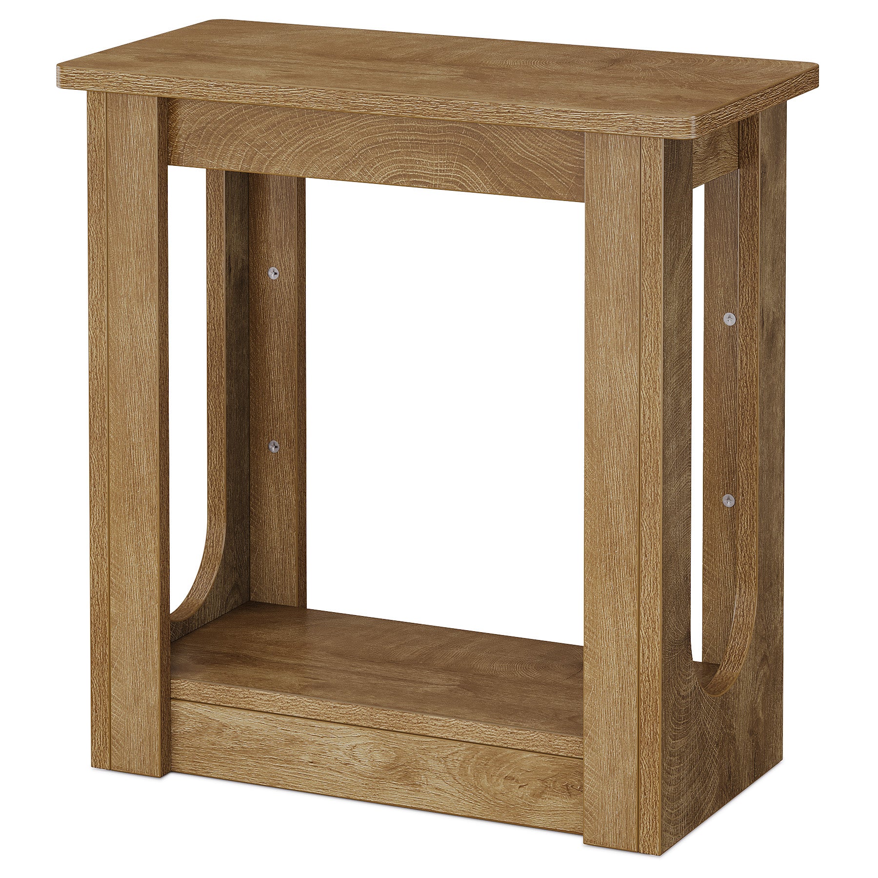 23.62" End Table with Storage Shelves, Narrow Side Table Nightstand for Living Room