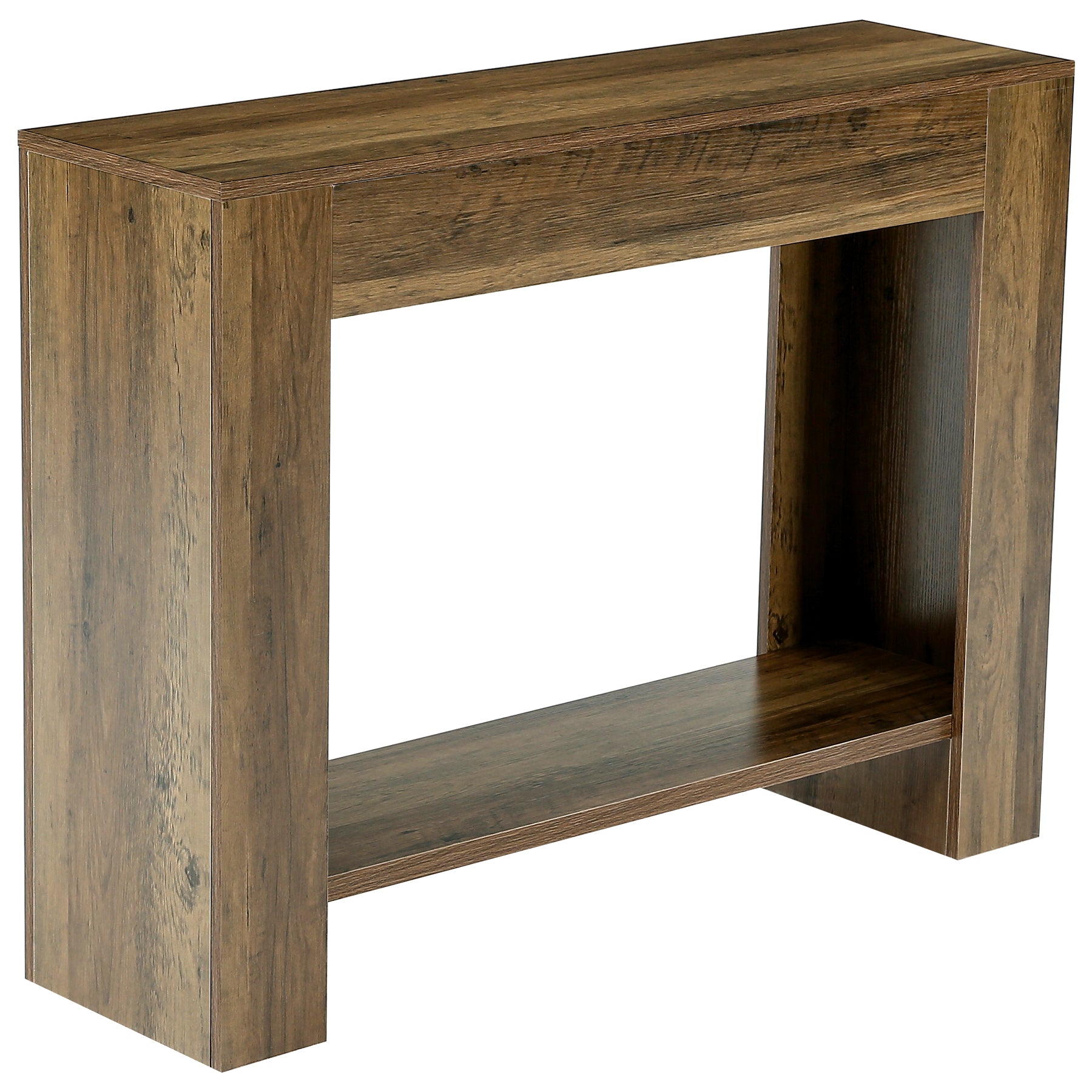41.3” Farmhouse Console Table with 2-Tier Shelf, Narrow Entryway Sofa Table with Storage