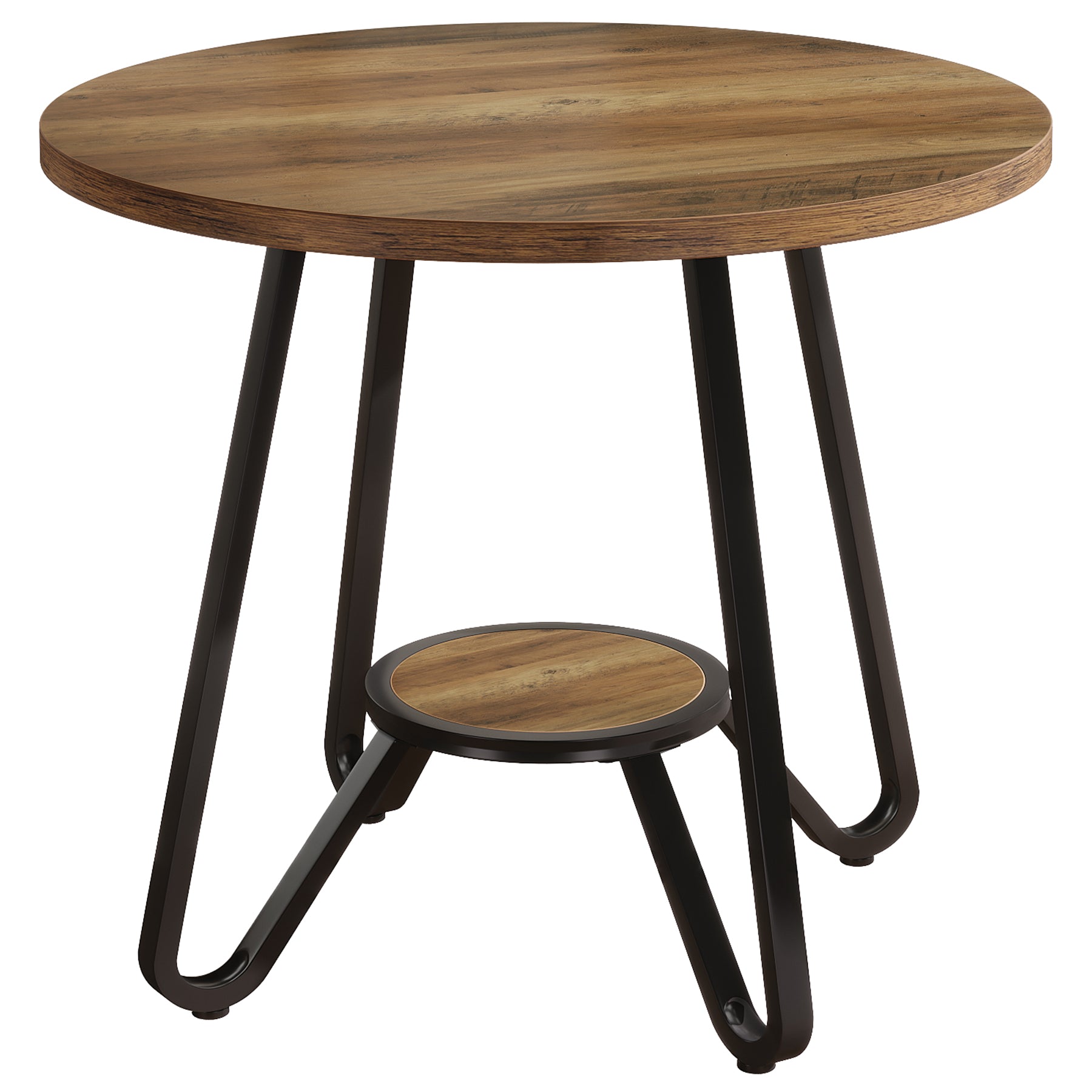31.5" Round Dining Table, Small Kitchen Table with Open Shelves for 2 Tribesigns
