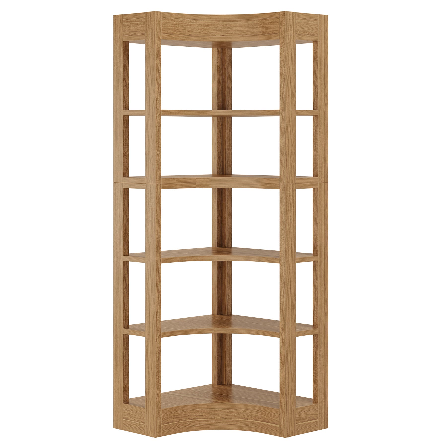 71" Corner Shelf, L-Shaped Bookcase 6-Tier Bookshelf for Home Office