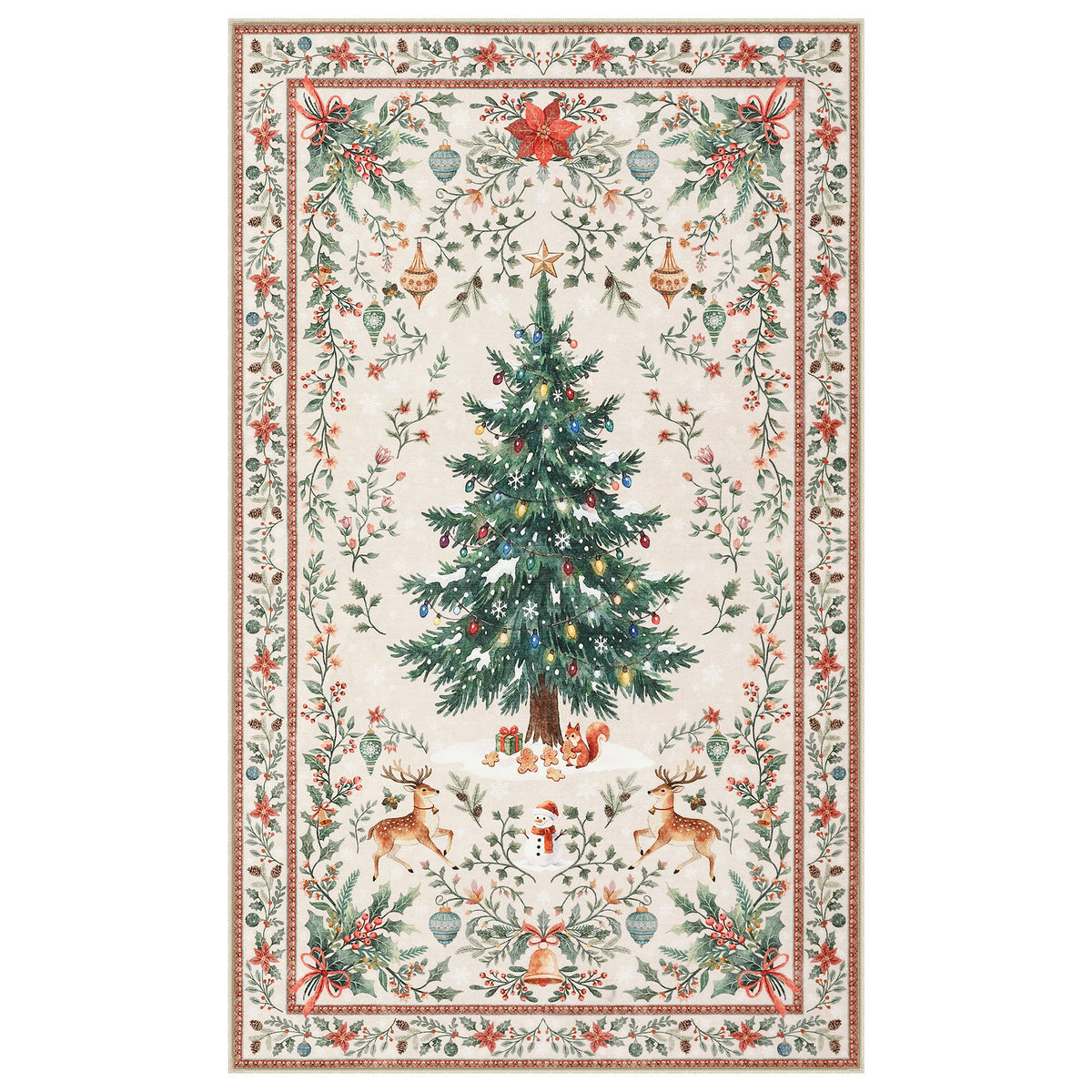 Christmas Rug#Color_Beige