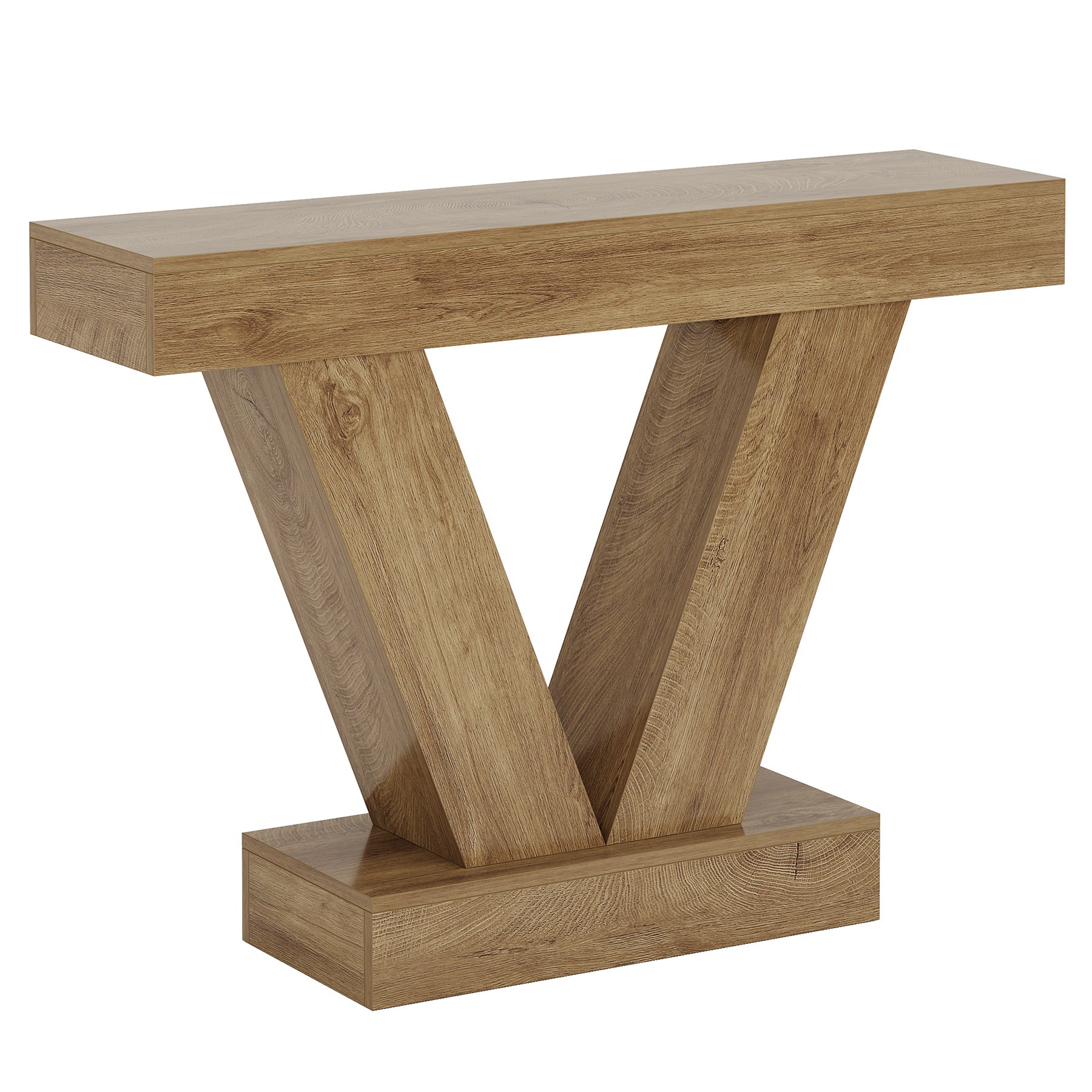 41.3" Console Table, Sofa Entryway Table Behind Couch with V-Shaped Legs