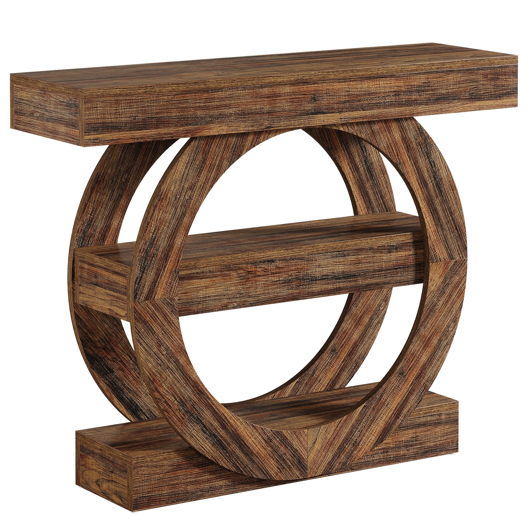 41.3" Console Table, 3 - Tier Sofa Hallway Table with Storage Shelves Tribesigns