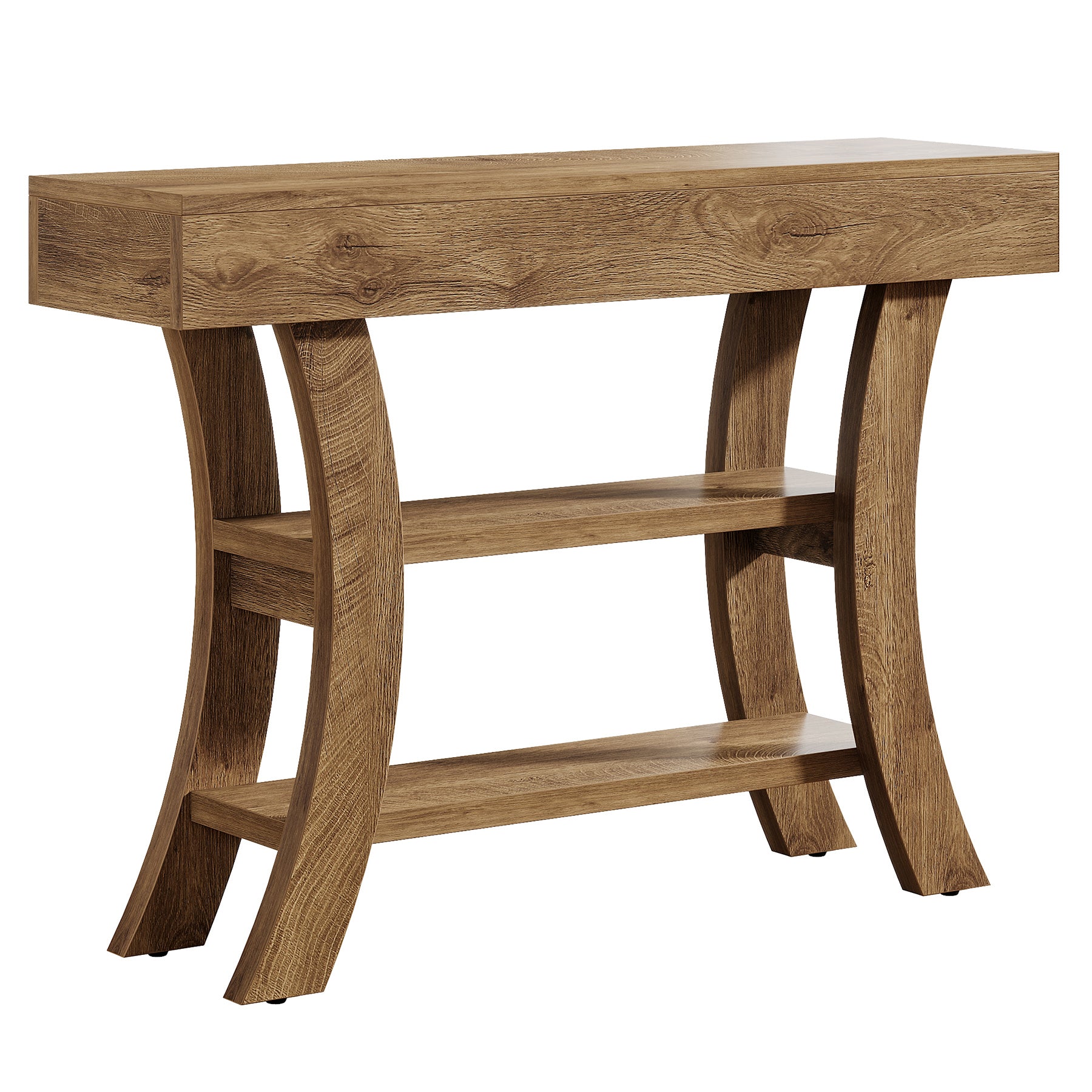 41" Console Table, Sofa Entryway Table with Storage Shelves