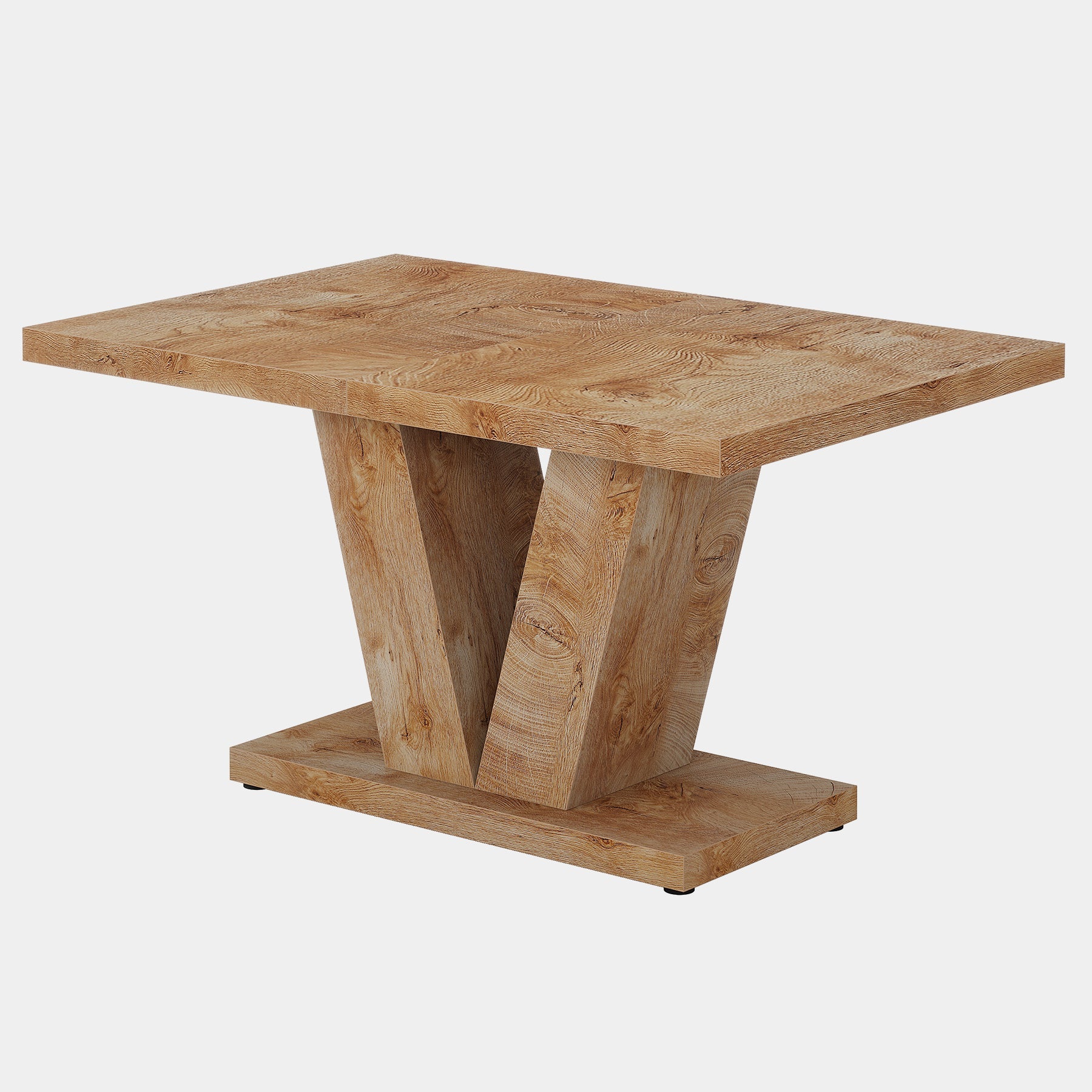 47" Dining Table, Farmhouse Wooden Kitchen Dinner Table with Duty Pedestal Tribesigns