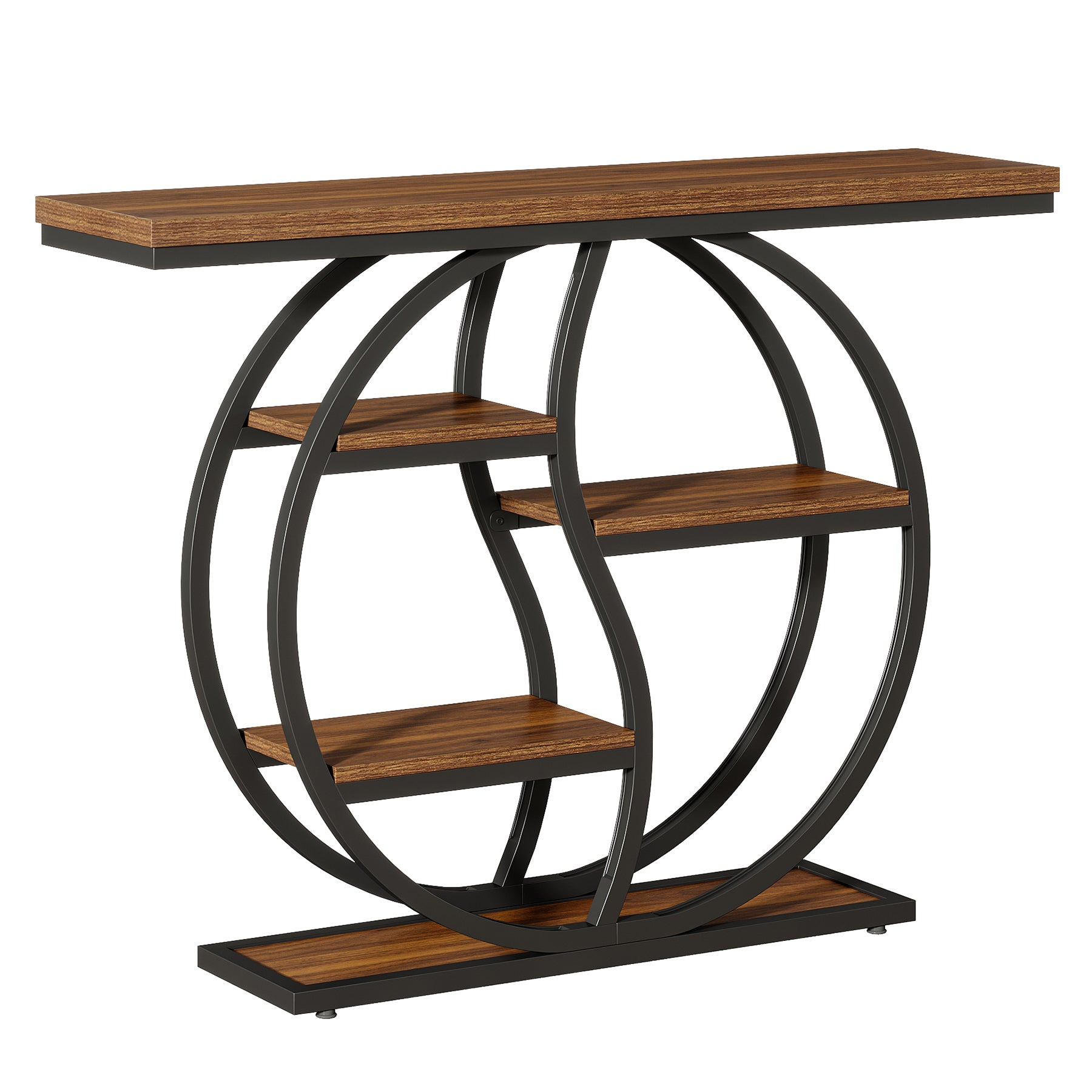 47.2" Console Table, Sofa Table Entryway Slim Table with 5-Tier Storage