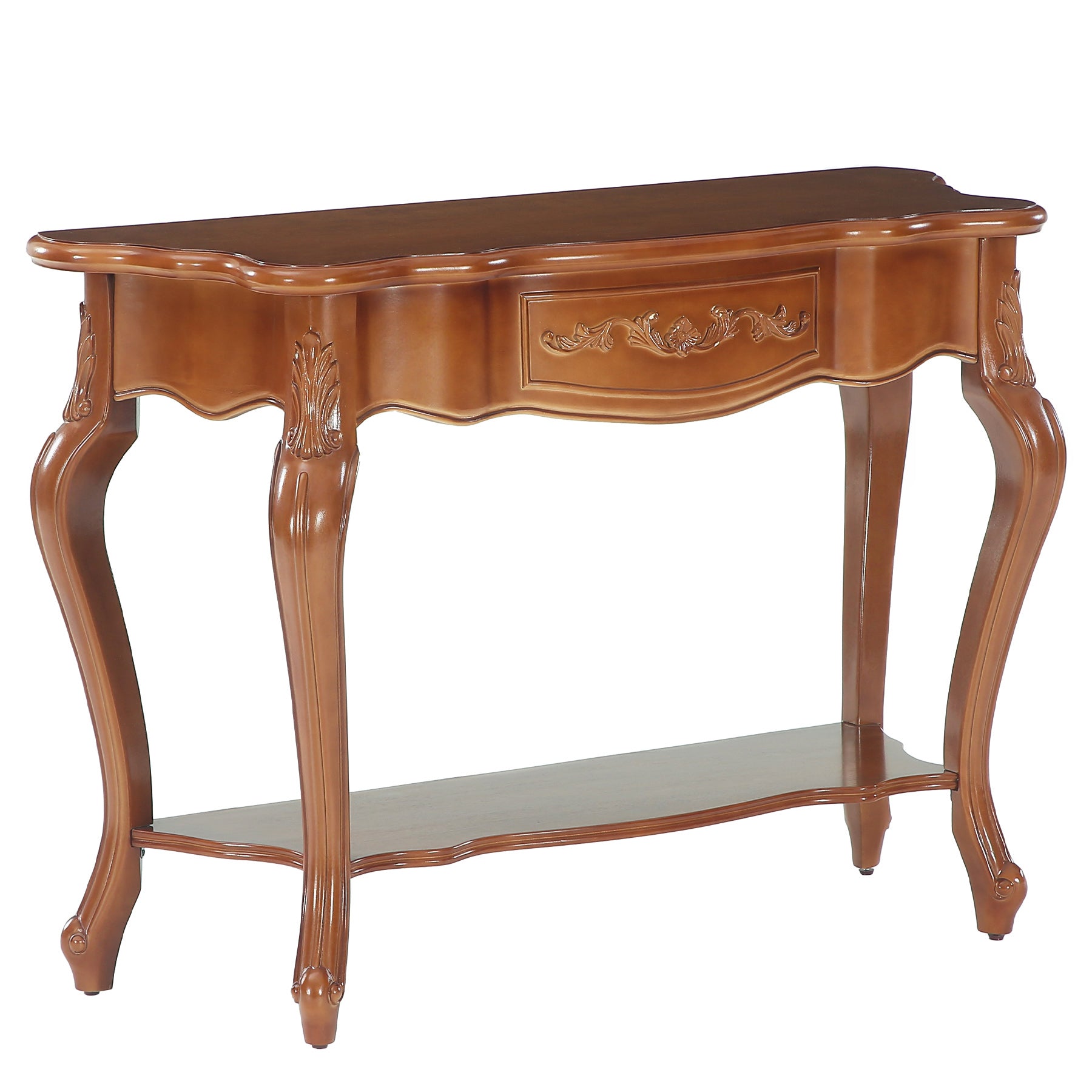 47.2" Console Table, Vintage Entryway Table with 2 Shelves