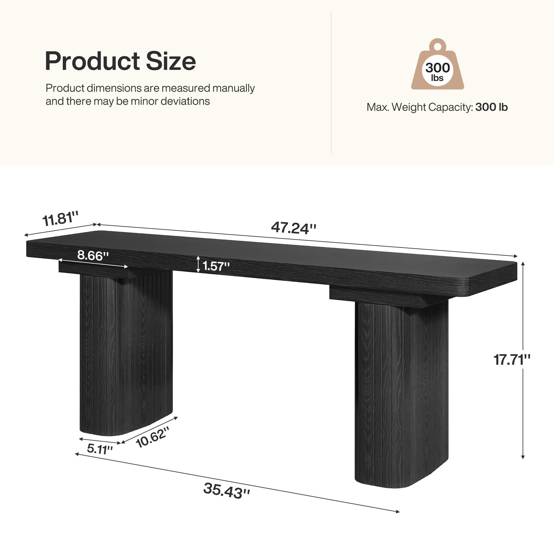 47" Entryway Bench, Modern Shoe Bench Foyer Seat End of Bed Bench