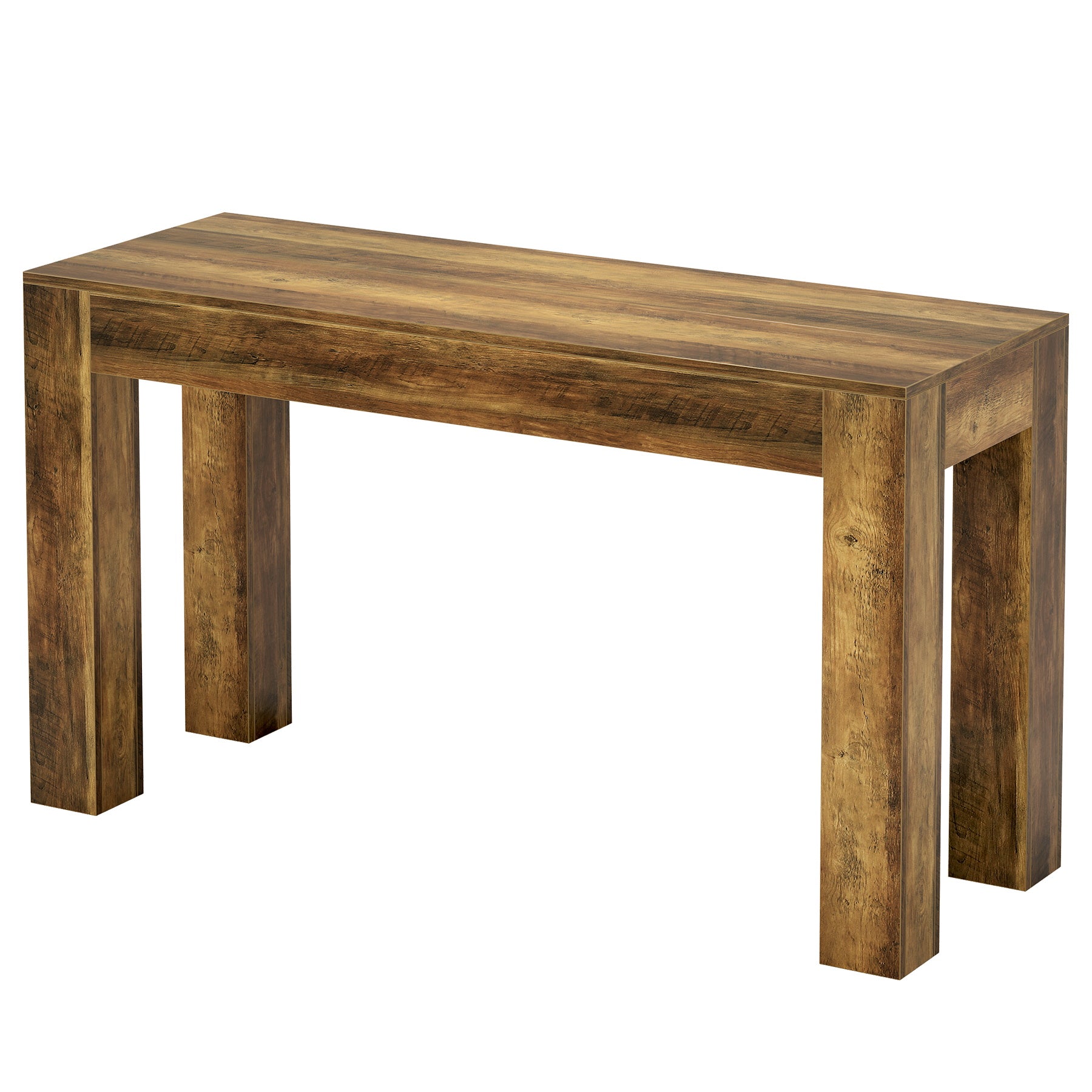 63" Long Bar Table, Rectangular Counter Height Pub Table with Sturdy Legs